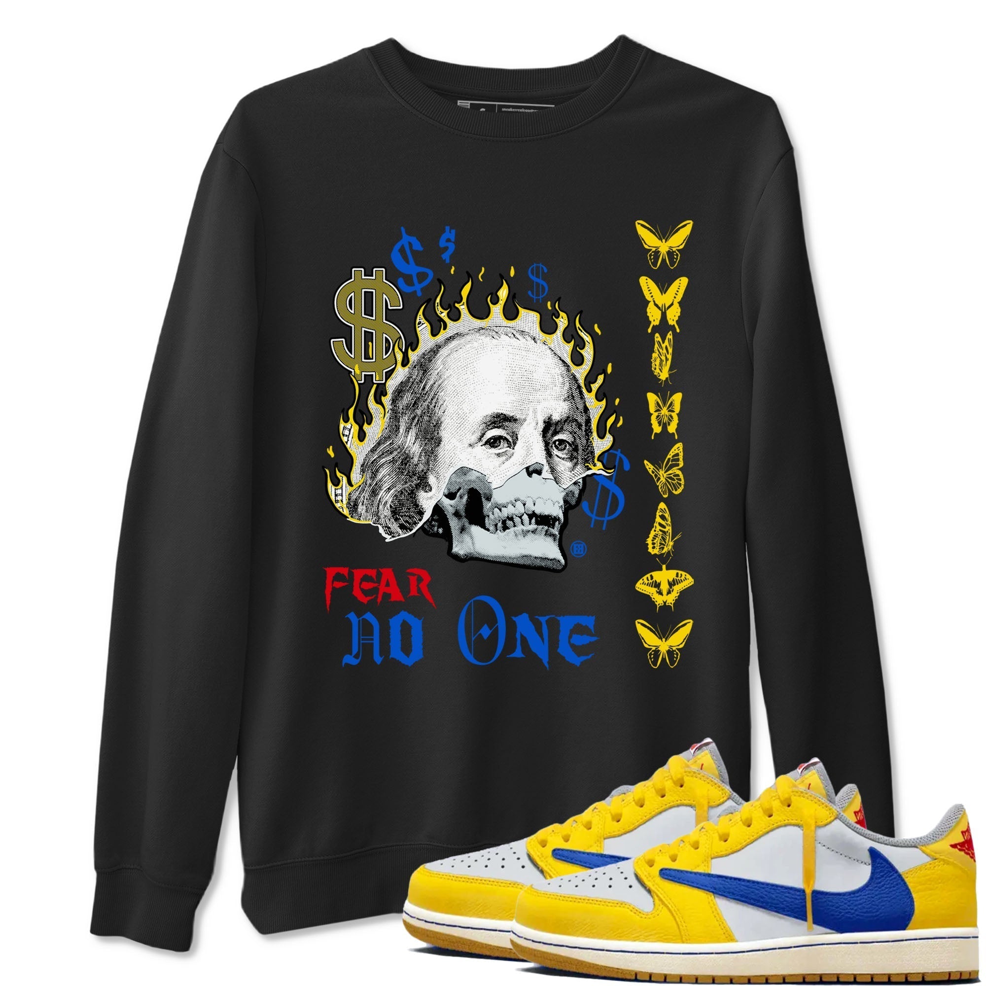 Fear No One snkmatch Tees - Air Jordan 1 Travis Scott Canary