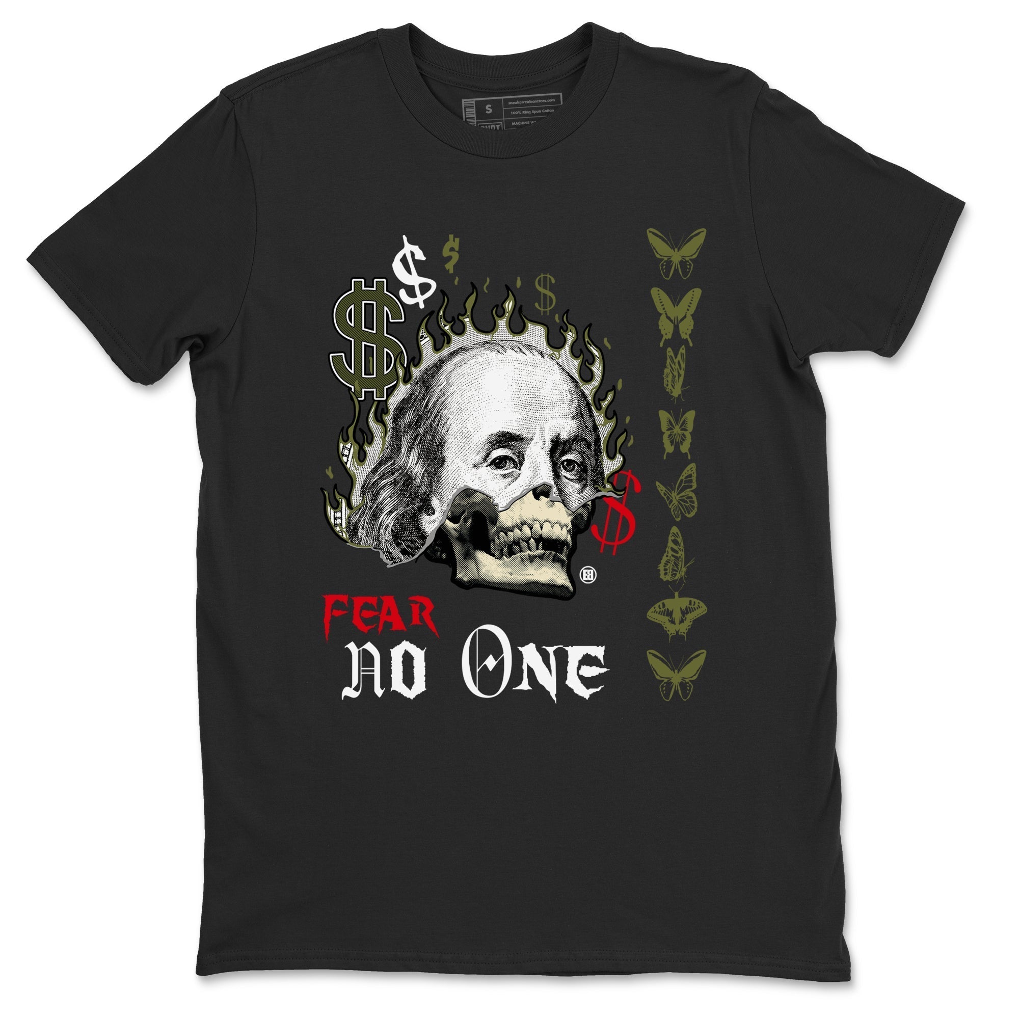 Fear No One snkmatch Tees - Air Jordan 1 Travis Scott Medium Olive