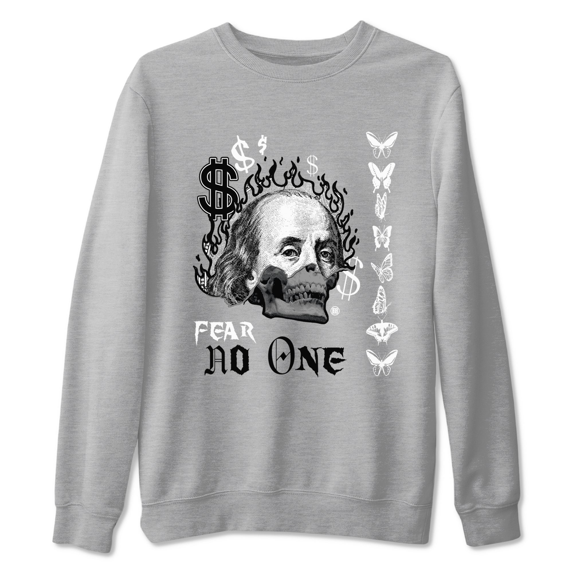 Fear No One snkmatch Tees - Air Jordan 1 Wolf Grey