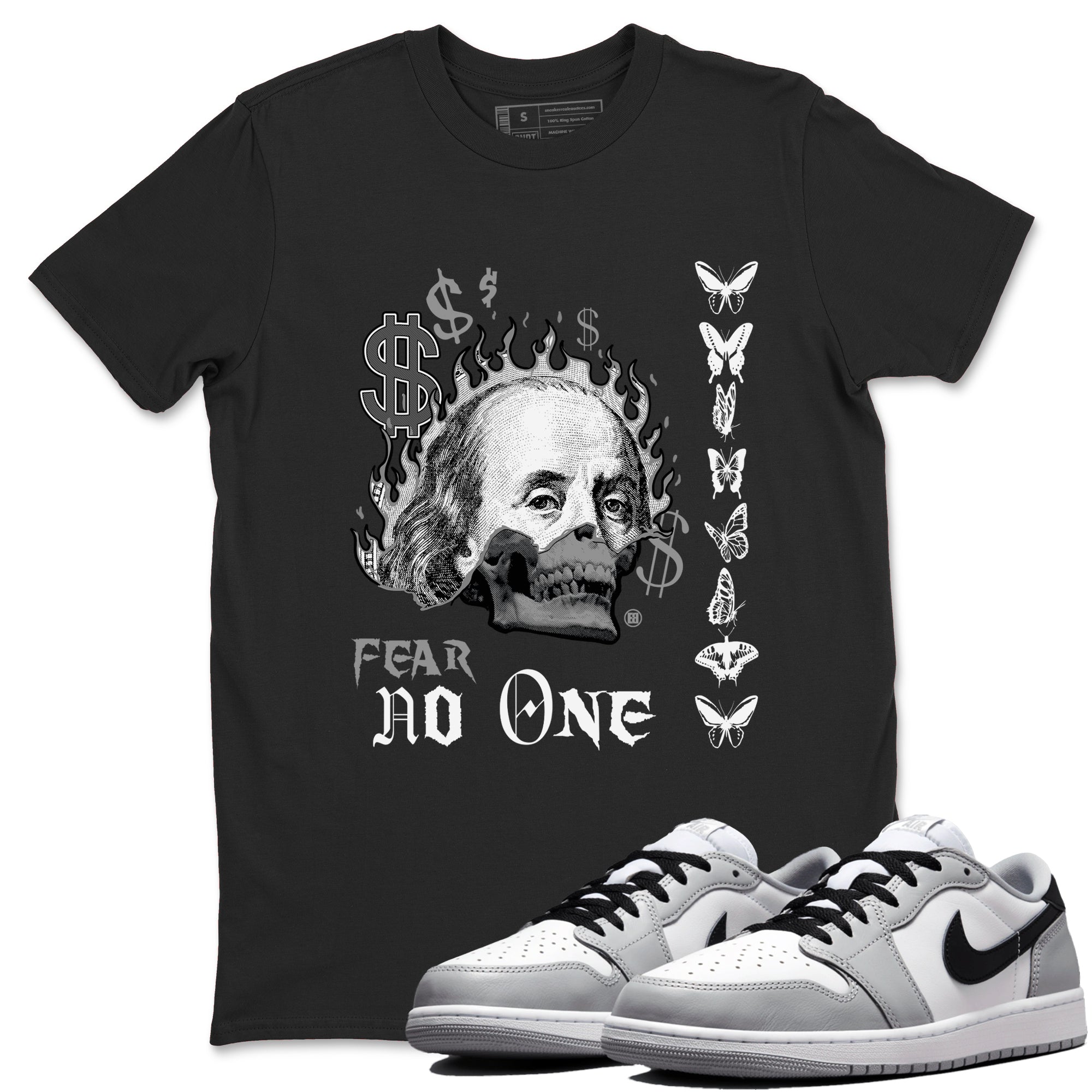 Fear No One snkmatch Tees - Air Jordan 1 Wolf Grey