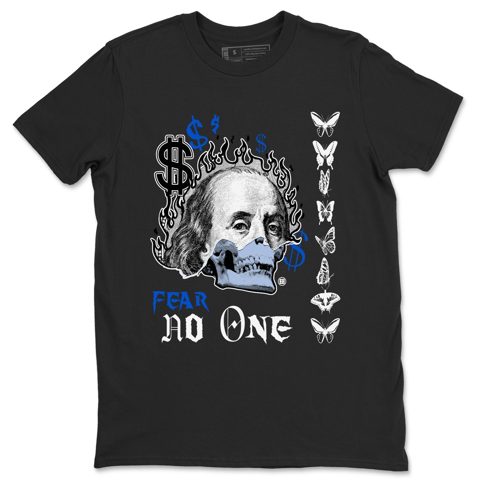 Fear No One snkmatch Tees - Air Jordan 11 Black and Varsity Royal