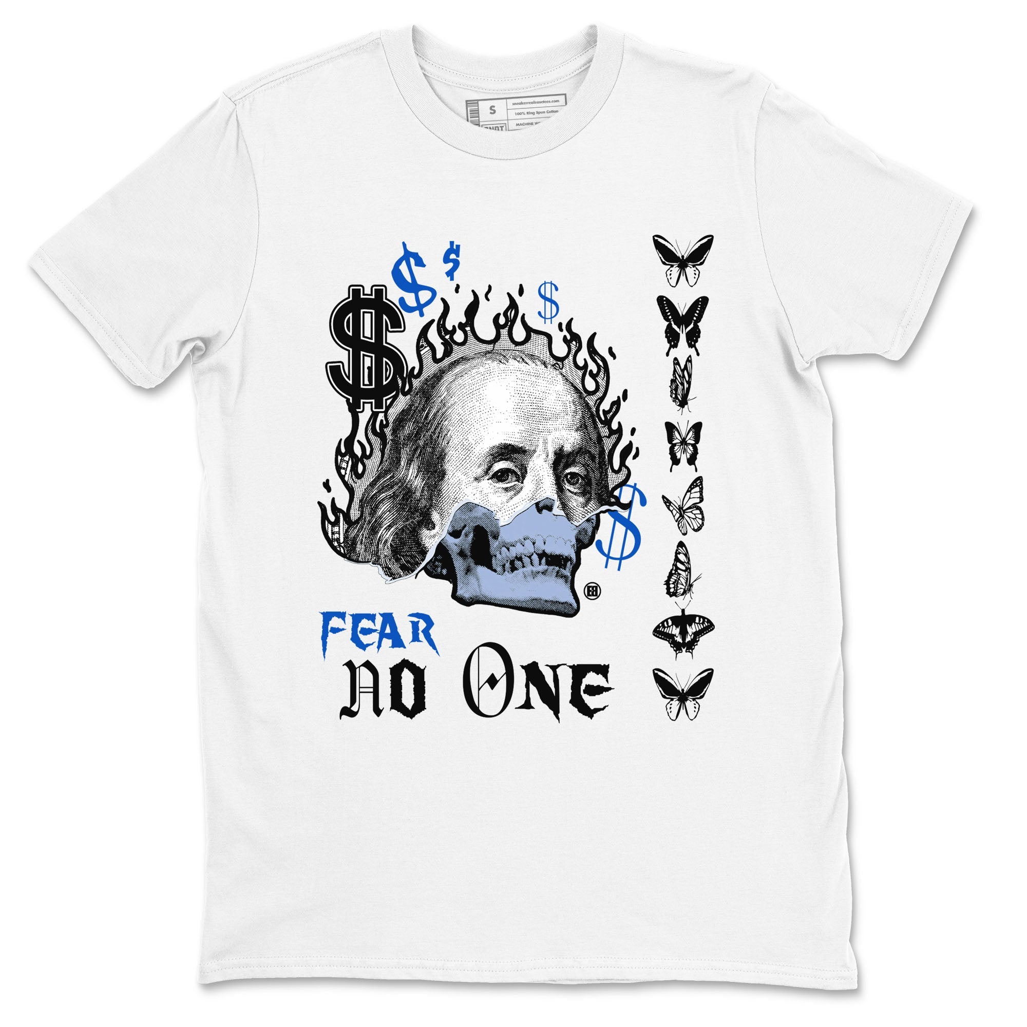 Fear No One snkmatch Tees - Air Jordan 11 Black and Varsity Royal