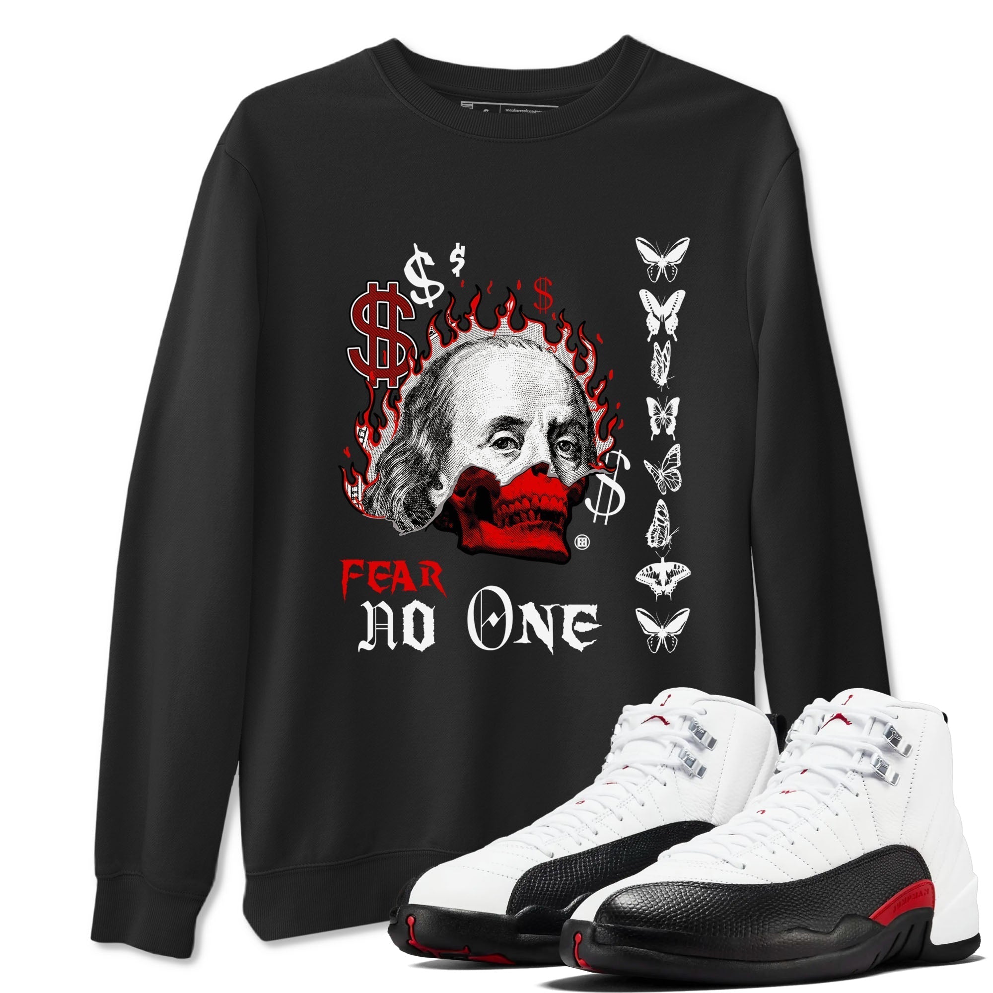 Fear No One snkmatch Tees - Air Jordan 12 Taxi Flip