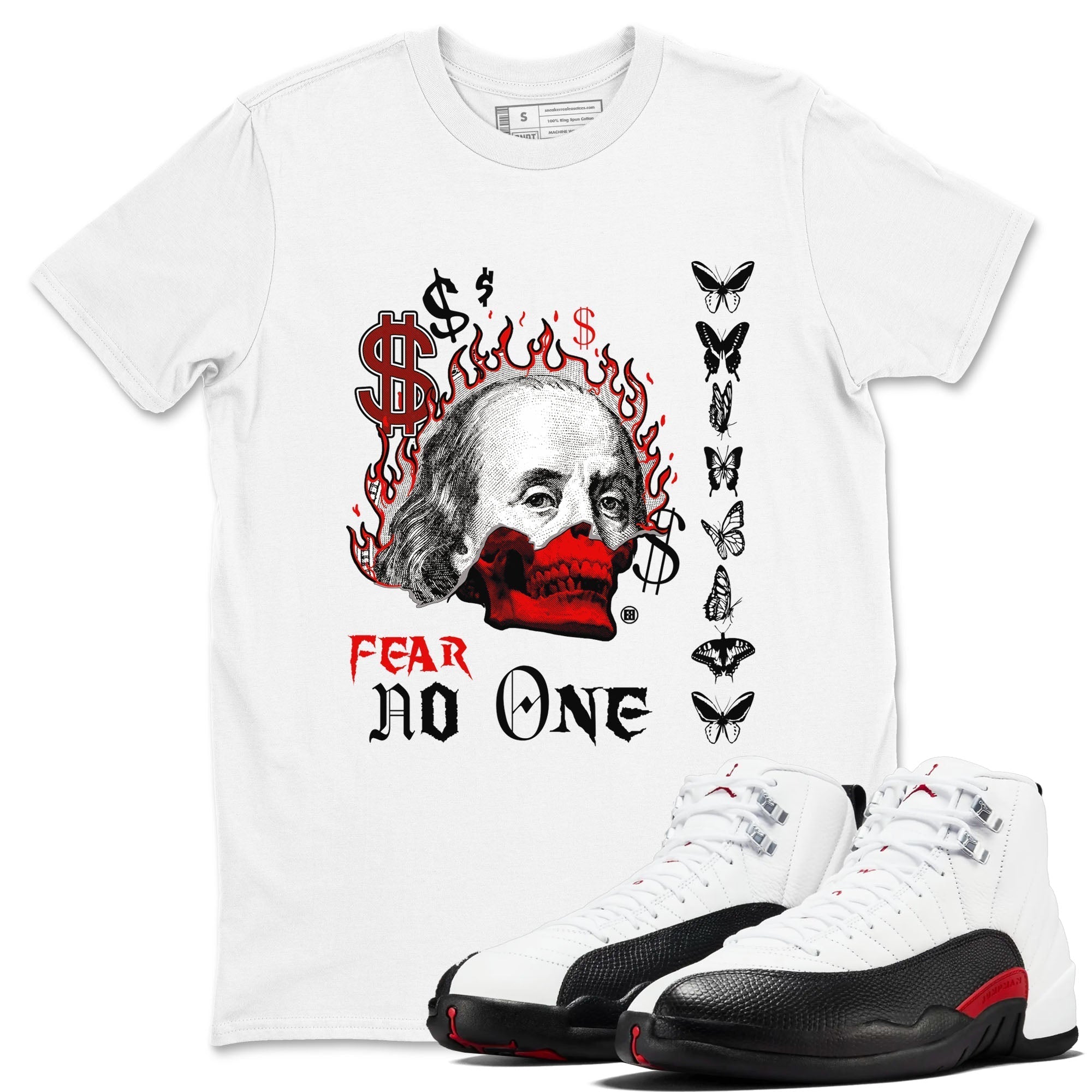 Fear No One snkmatch Tees - Air Jordan 12 Taxi Flip