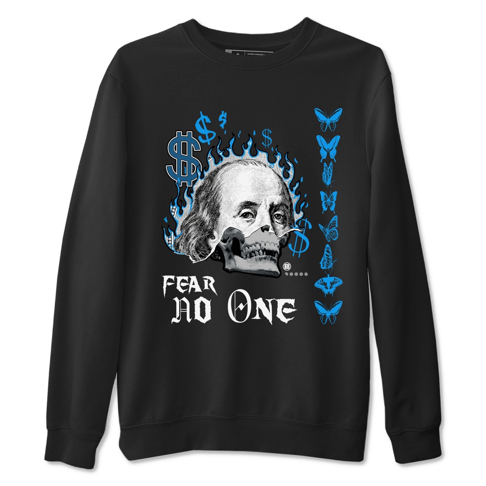 Fear No One snkmatch Tees - Air Jordan 4 Military Blue