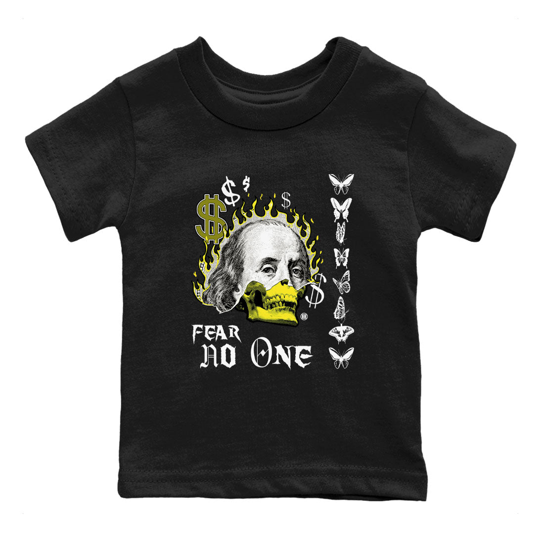 Fear No One snkmatch Tees Kids - Air Jordan 4 Vivid Sulfur