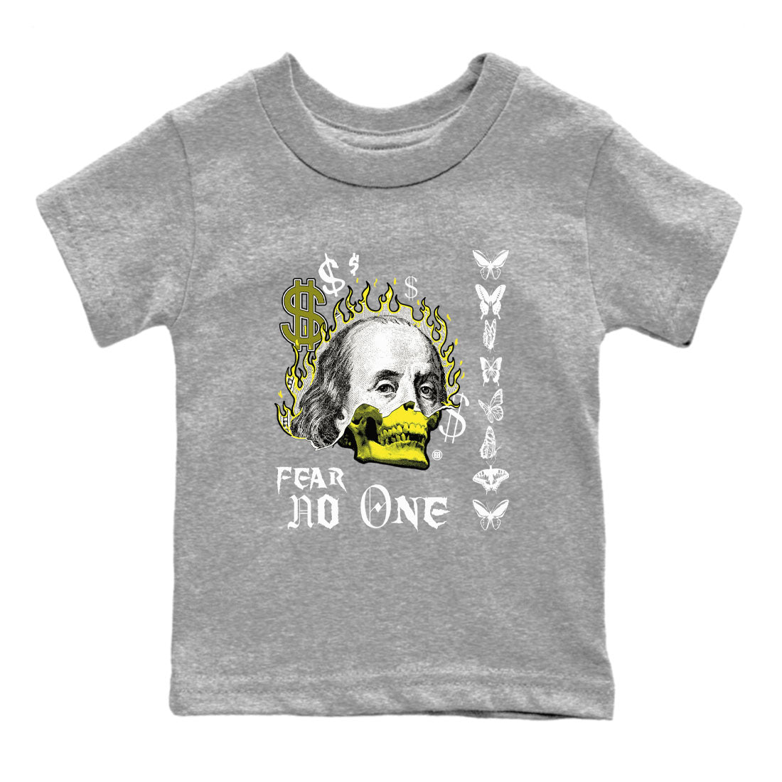 Fear No One snkmatch Tees Kids - Air Jordan 4 Vivid Sulfur