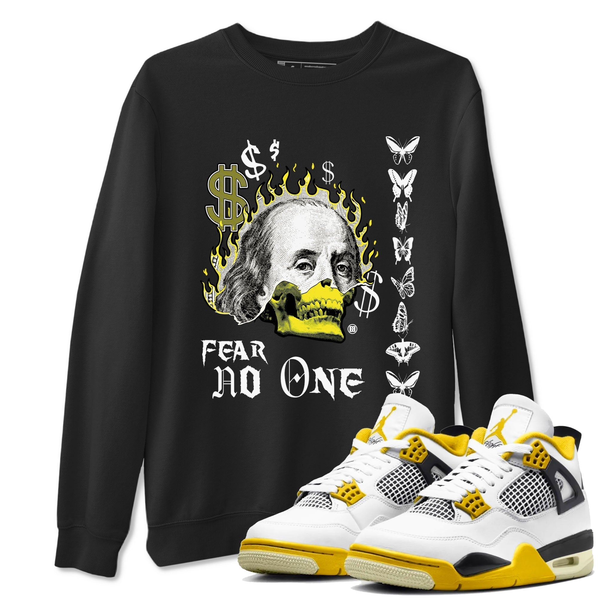 Fear No One snkmatch Tees - Air Jordan 4 Vivid Sulfur