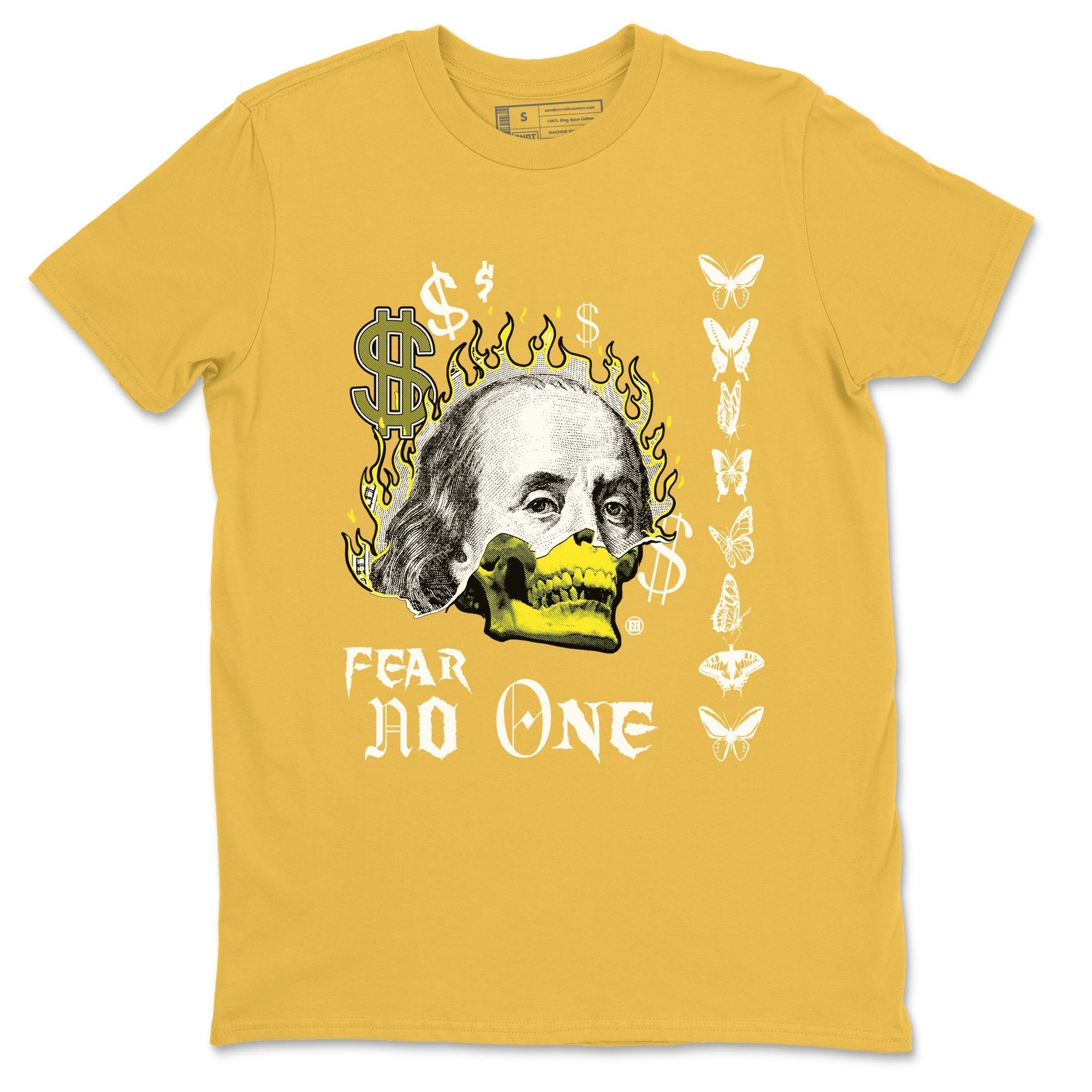 Fear No One snkmatch Tees - Air Jordan 4 Vivid Sulfur