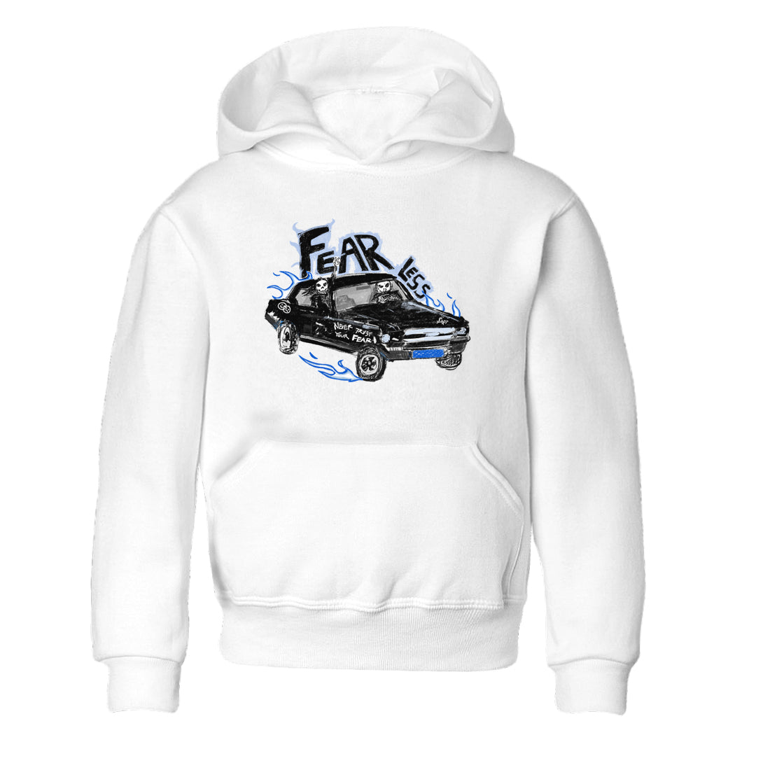 Fearless Car snkmatch Tees Kids - Air Jordan 11 Black and Varsity Royal