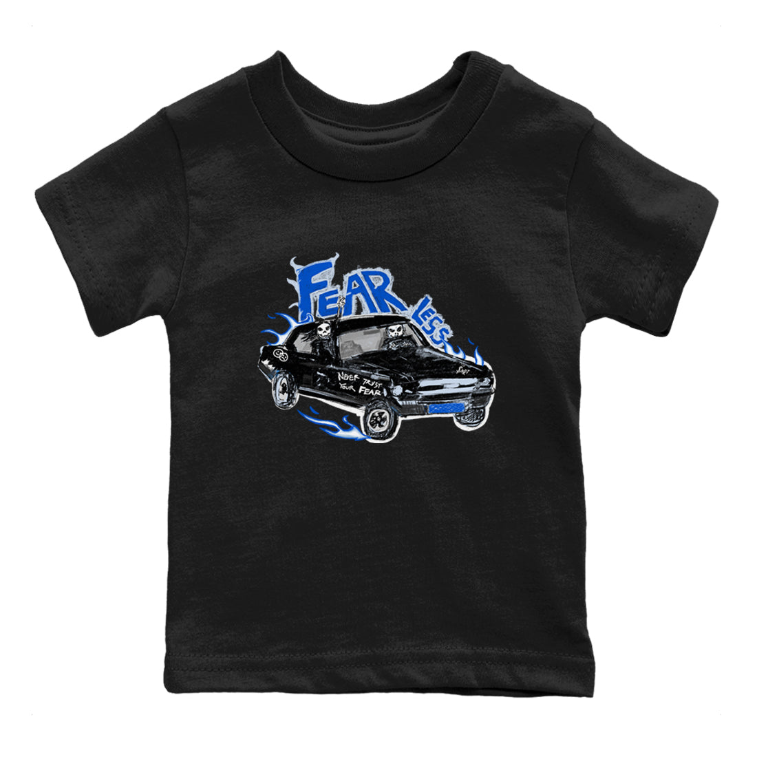Fearless Car snkmatch Tees Kids - Air Jordan 11 Black and Varsity Royal