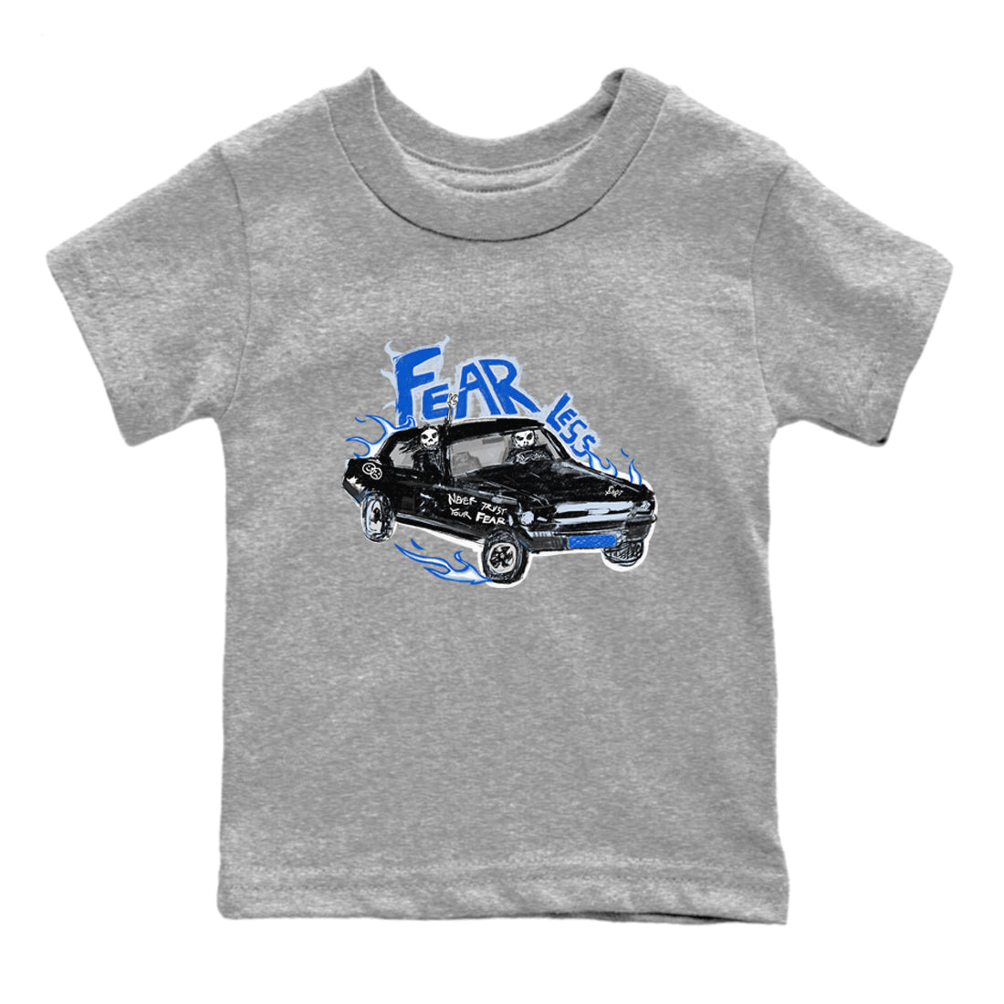Fearless Car snkmatch Tees Kids - Air Jordan 11 Black and Varsity Royal