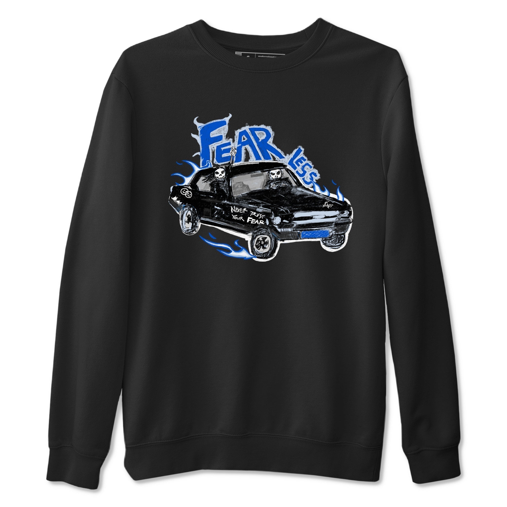 Fearless Car snkmatch Tees - Air Jordan 11 Black and Varsity Royal