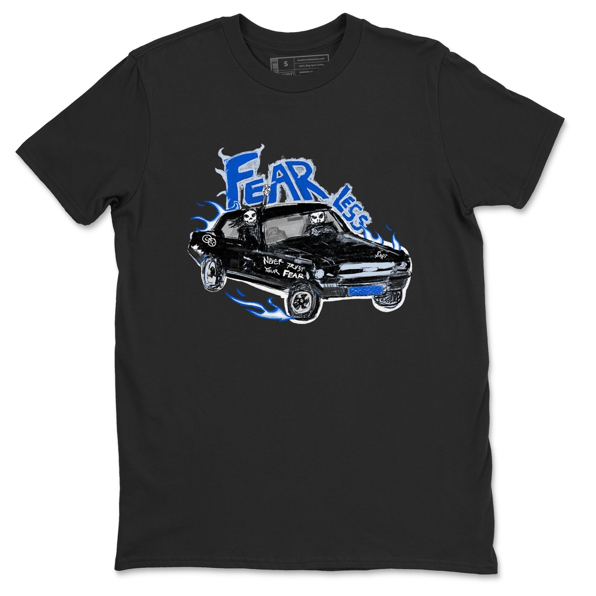 Fearless Car snkmatch Tees - Air Jordan 11 Black and Varsity Royal