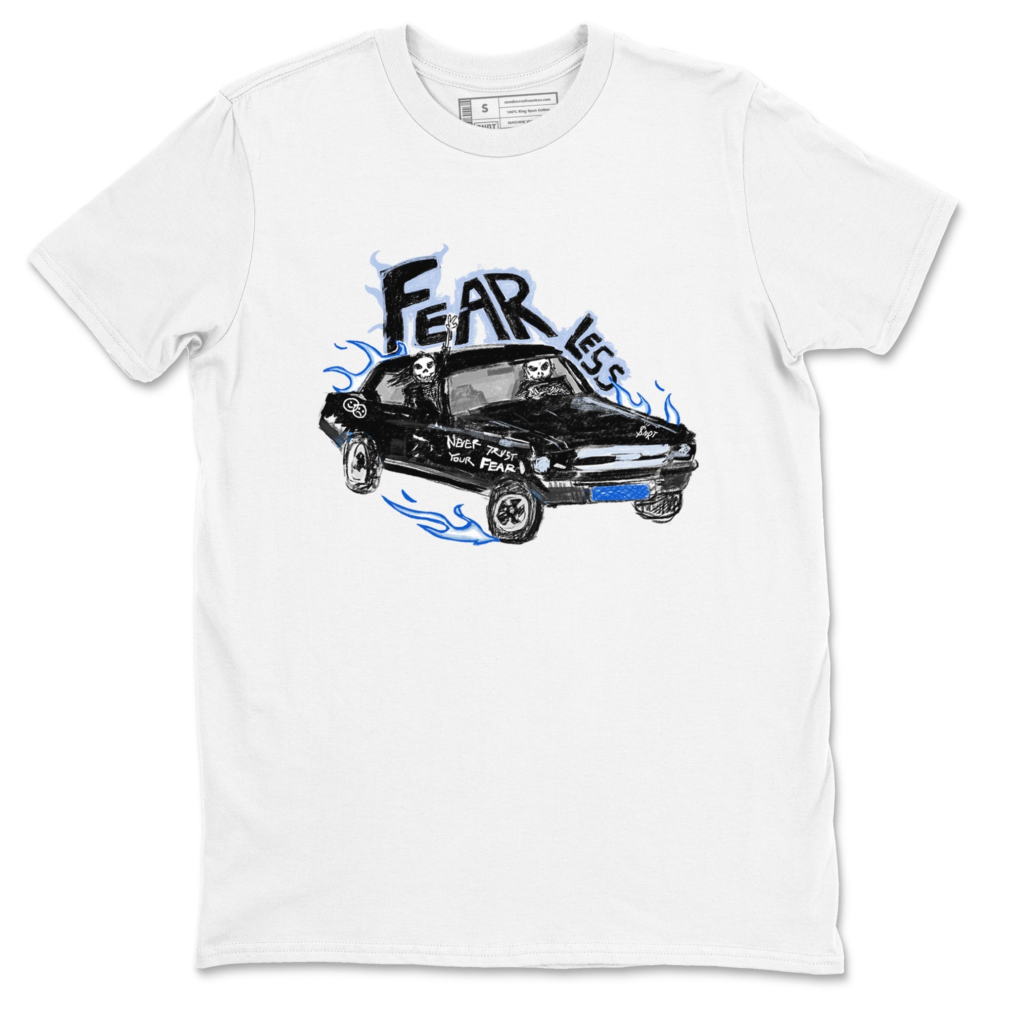 Fearless Car snkmatch Tees - Air Jordan 11 Black and Varsity Royal