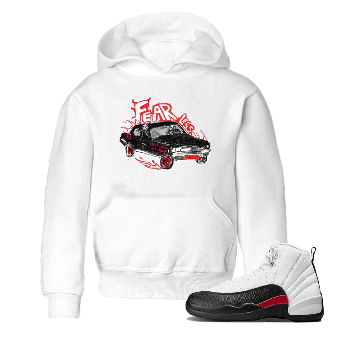 Fearless Car snkmatch Tees Kids - Air Jordan 12 Taxi Flip