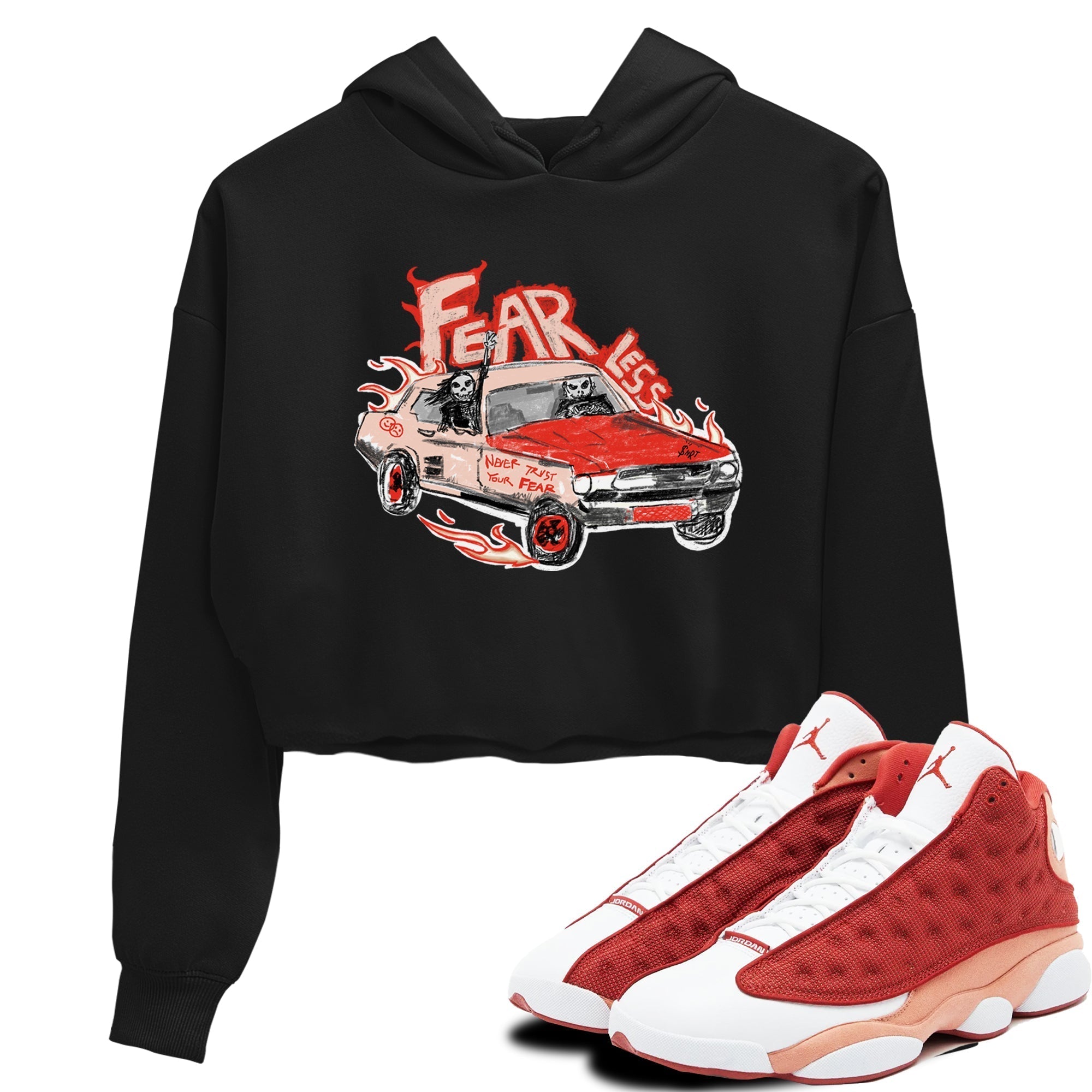 Fearless Car snkmatch Women's Top - Air Jordan 13 Dune Red