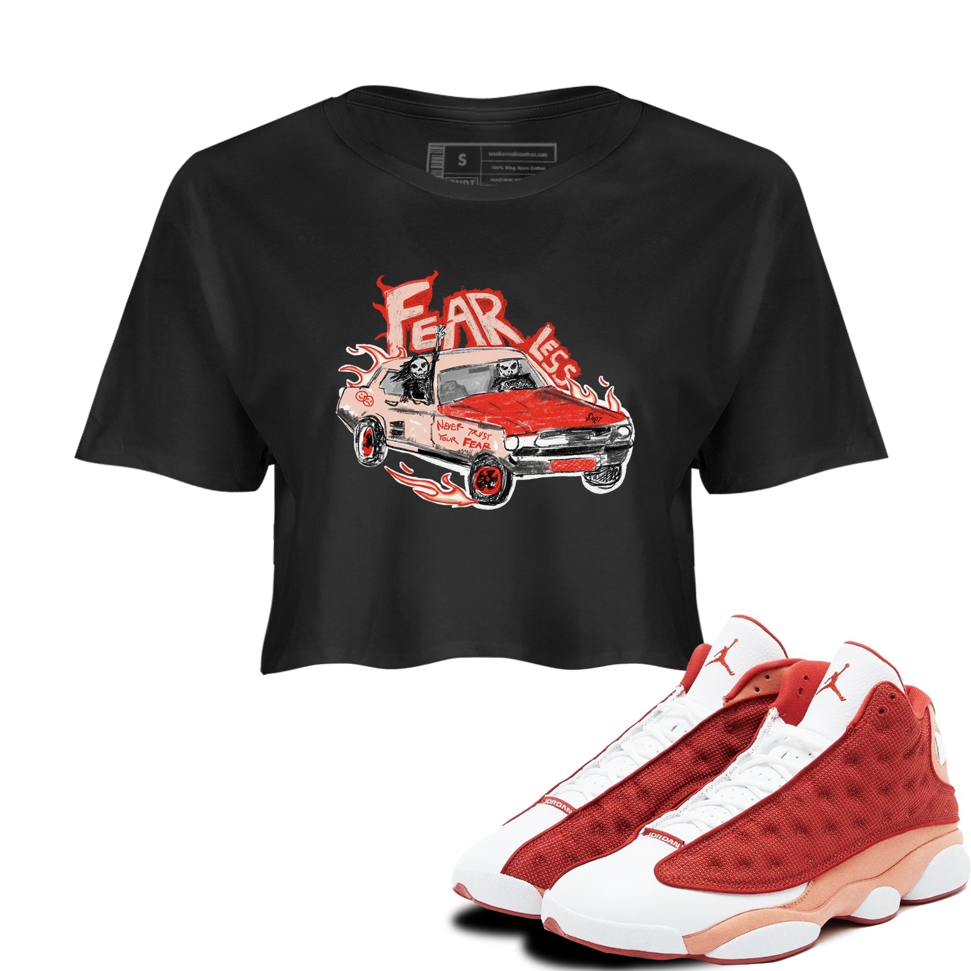 Fearless Car snkmatch Women's Top - Air Jordan 13 Dune Red