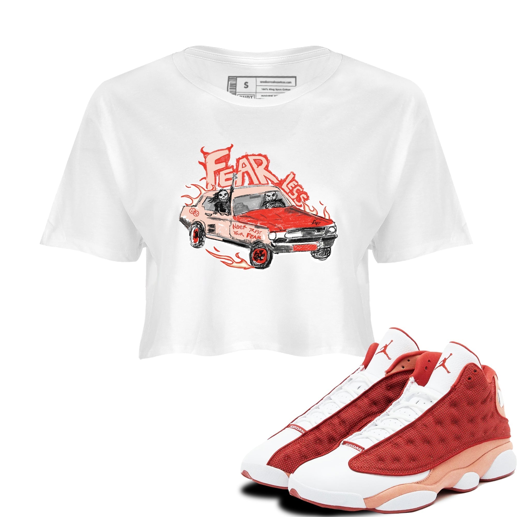 Fearless Car snkmatch Women's Top - Air Jordan 13 Dune Red