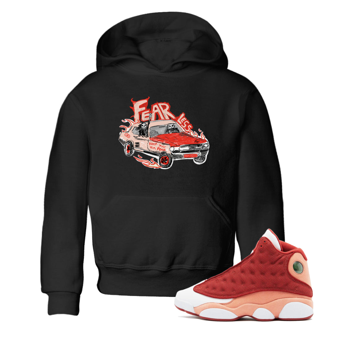 Fearless Car snkmatch Tees Kids - Air Jordan 13 Dune Red
