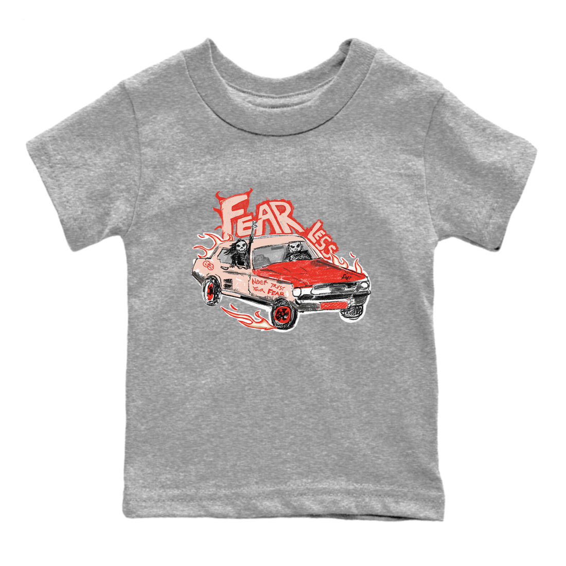 Fearless Car snkmatch Tees Kids - Air Jordan 13 Dune Red