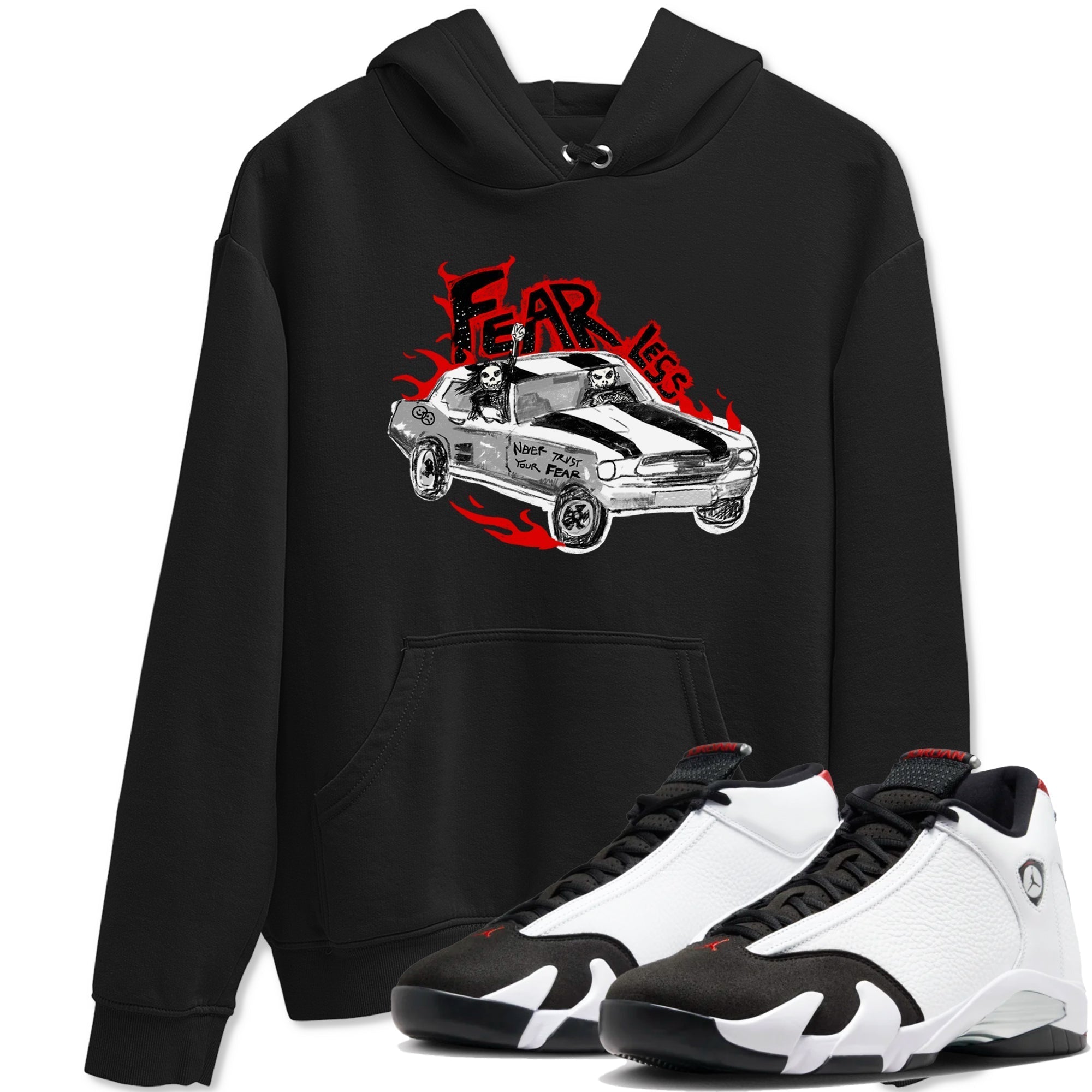 Fearless Car snkmatch Tees - Air Jordan 14 Black Toe