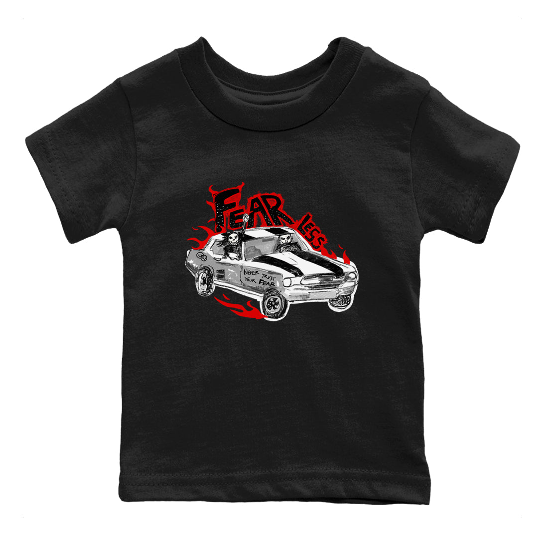 Fearless Car snkmatch Tees Kids - Air Jordan 14 Black Toe