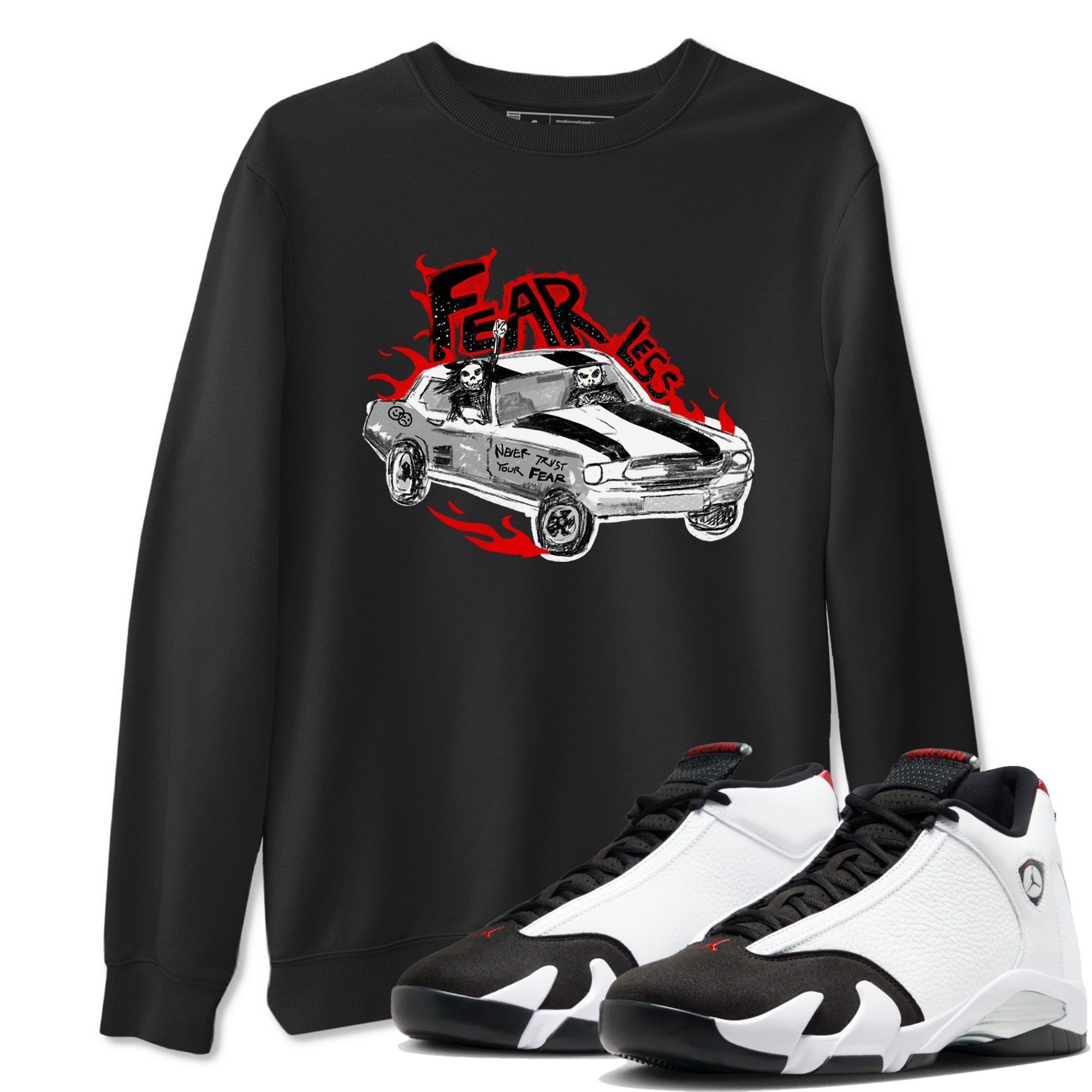 Fearless Car snkmatch Tees - Air Jordan 14 Black Toe