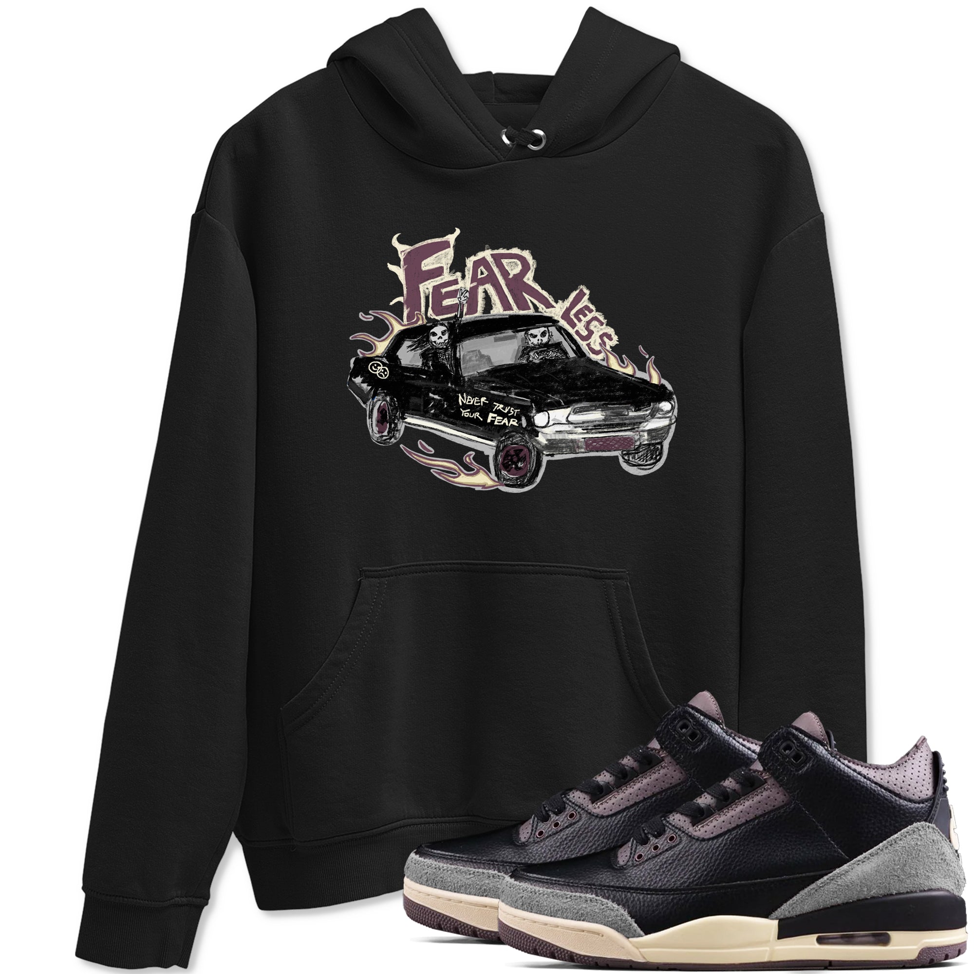 Fearless Car snkmatch Tees - Air Jordan 3 A Ma Maniere x Black