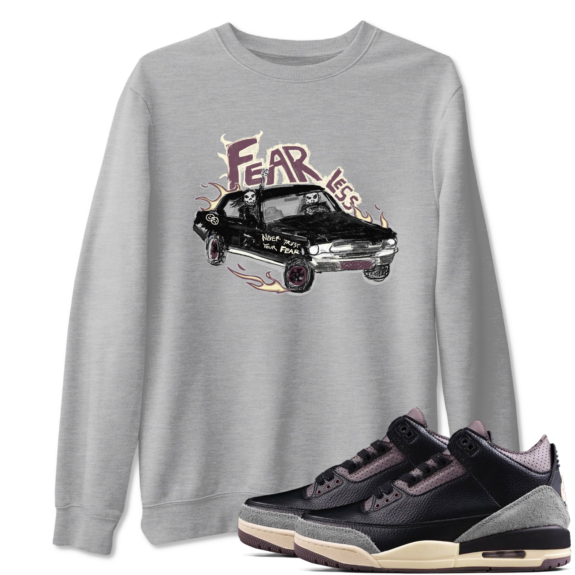 Fearless Car snkmatch Tees - Air Jordan 3 A Ma Maniere x Black
