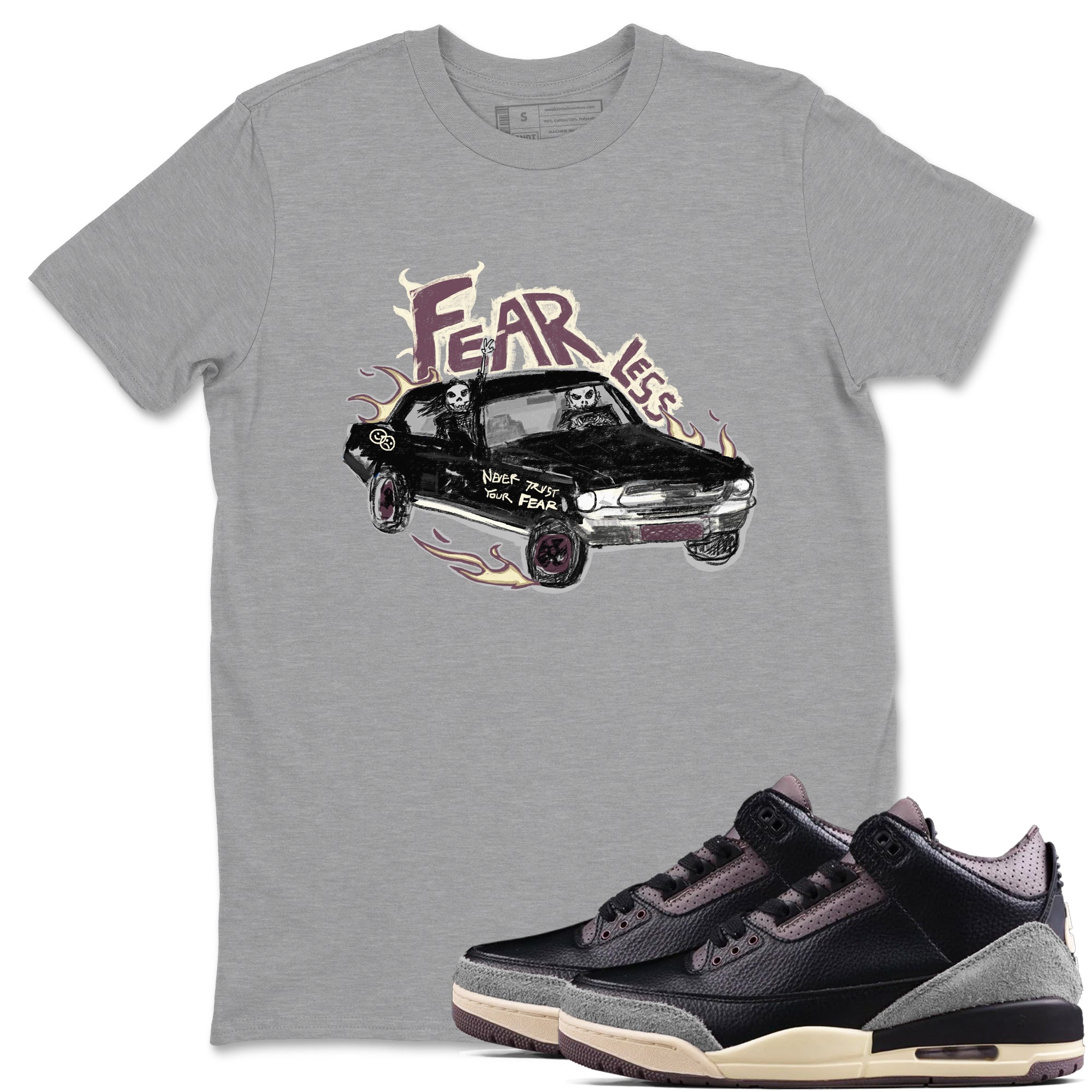Fearless Car snkmatch Tees - Air Jordan 3 A Ma Maniere x Black