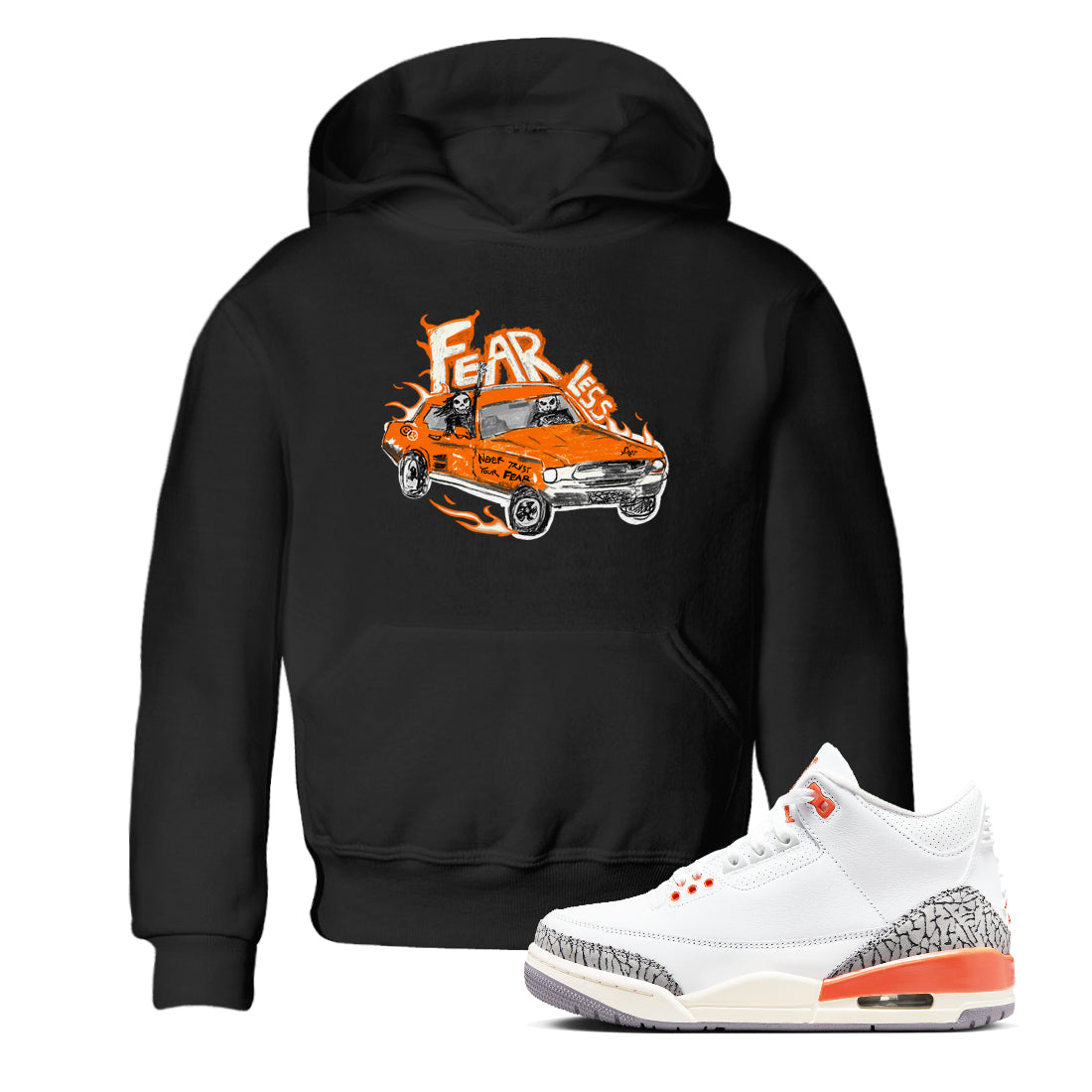 Fearless Car snkmatch Tees Kids - Air Jordan 3 Georgia Peach