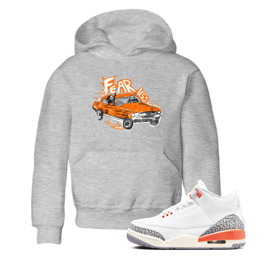 Fearless Car snkmatch Tees Kids - Air Jordan 3 Georgia Peach