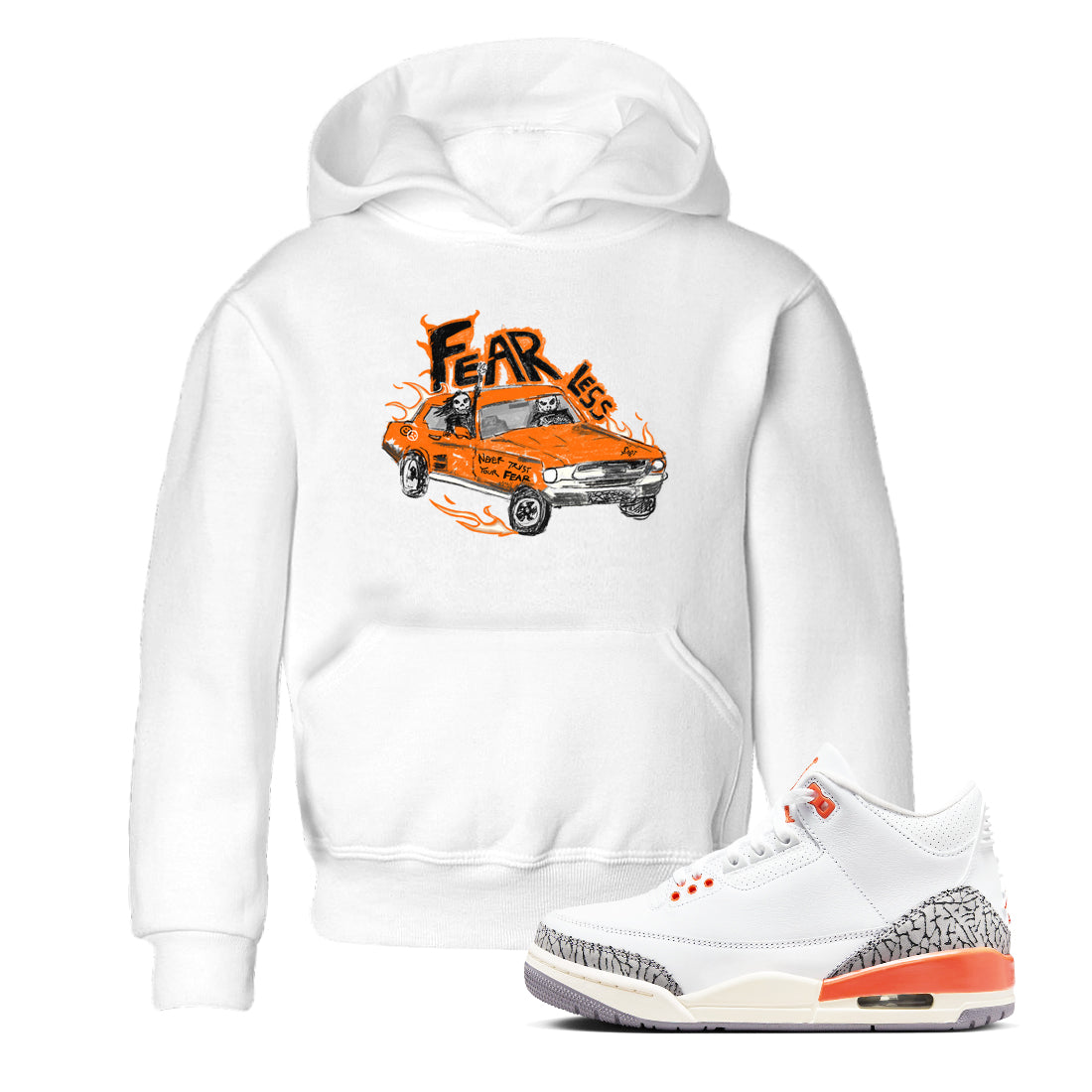 Fearless Car snkmatch Tees Kids - Air Jordan 3 Georgia Peach