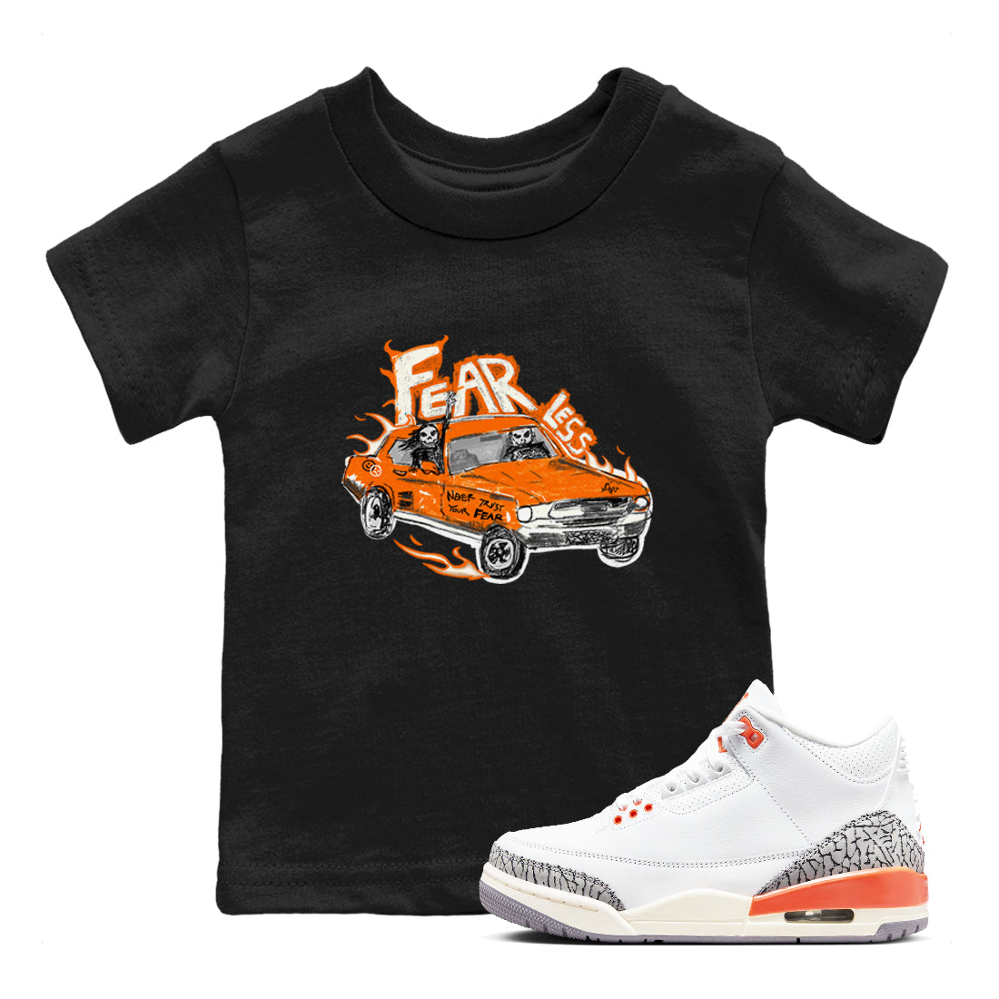 Fearless Car snkmatch Tees Kids - Air Jordan 3 Georgia Peach
