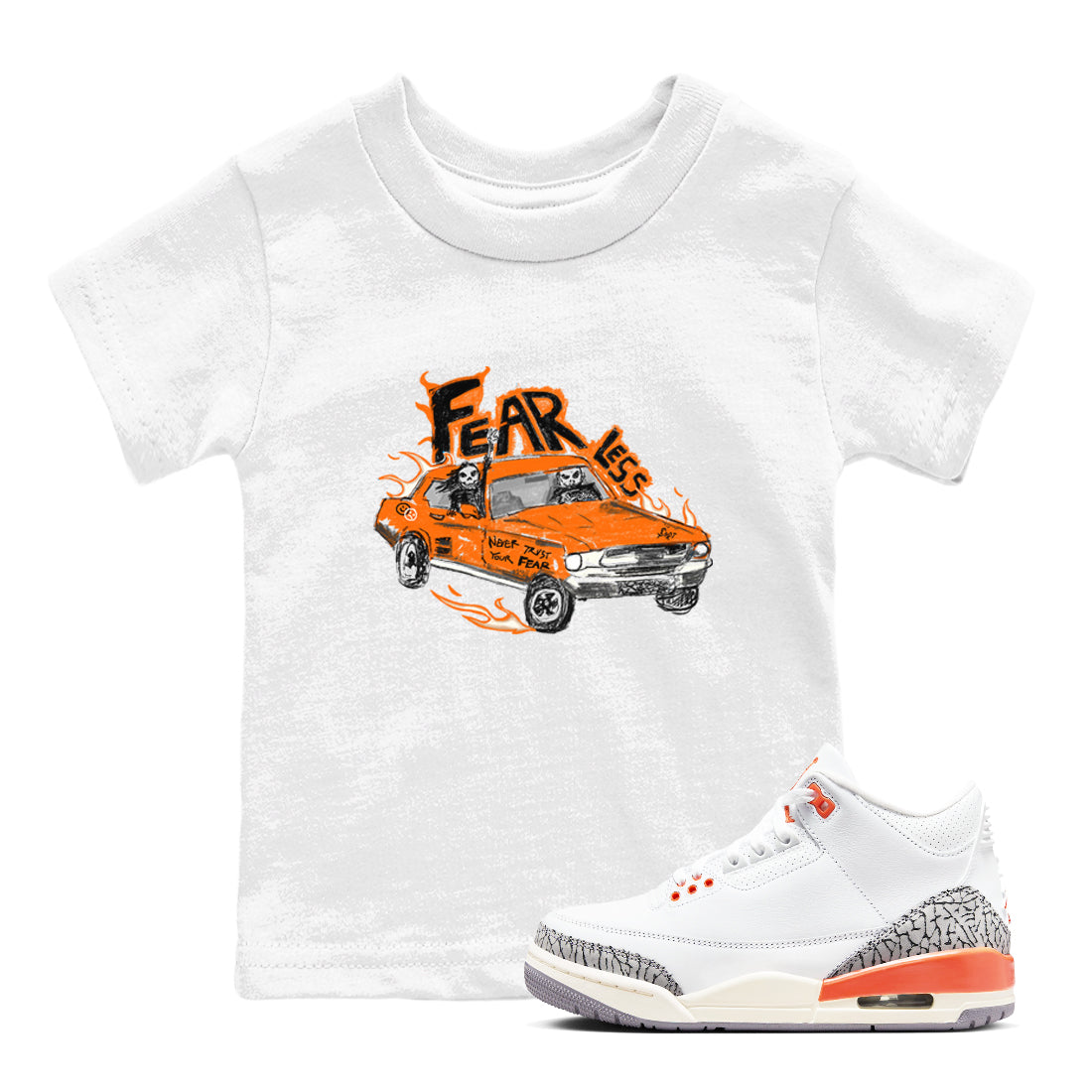 Fearless Car snkmatch Tees Kids - Air Jordan 3 Georgia Peach
