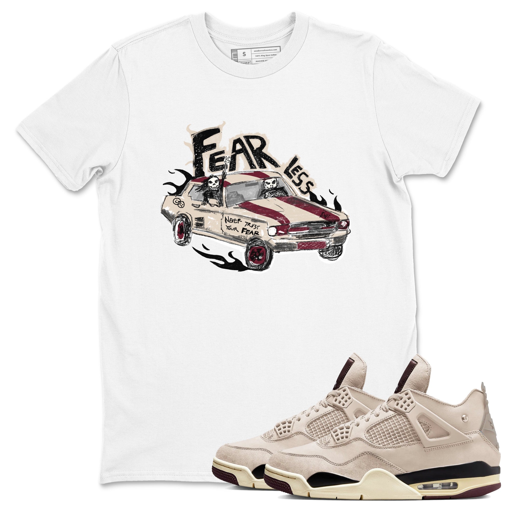 Fearless Car snkmatch Tees - Air Jordan 4 A Ma Maniere x Fossil Stone