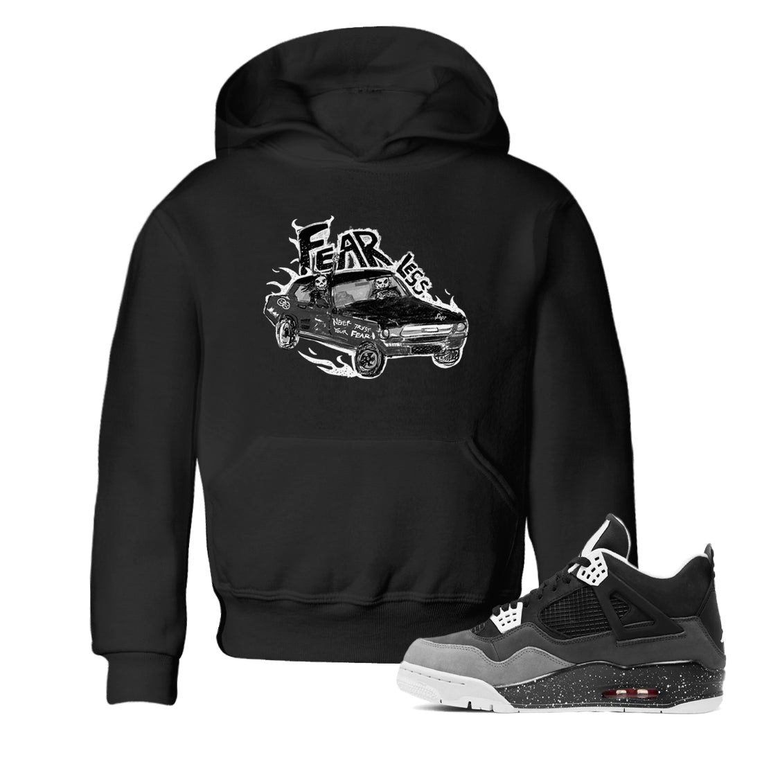 Fearless Car snkmatch Tees Kids - Air Jordan 4 Fear