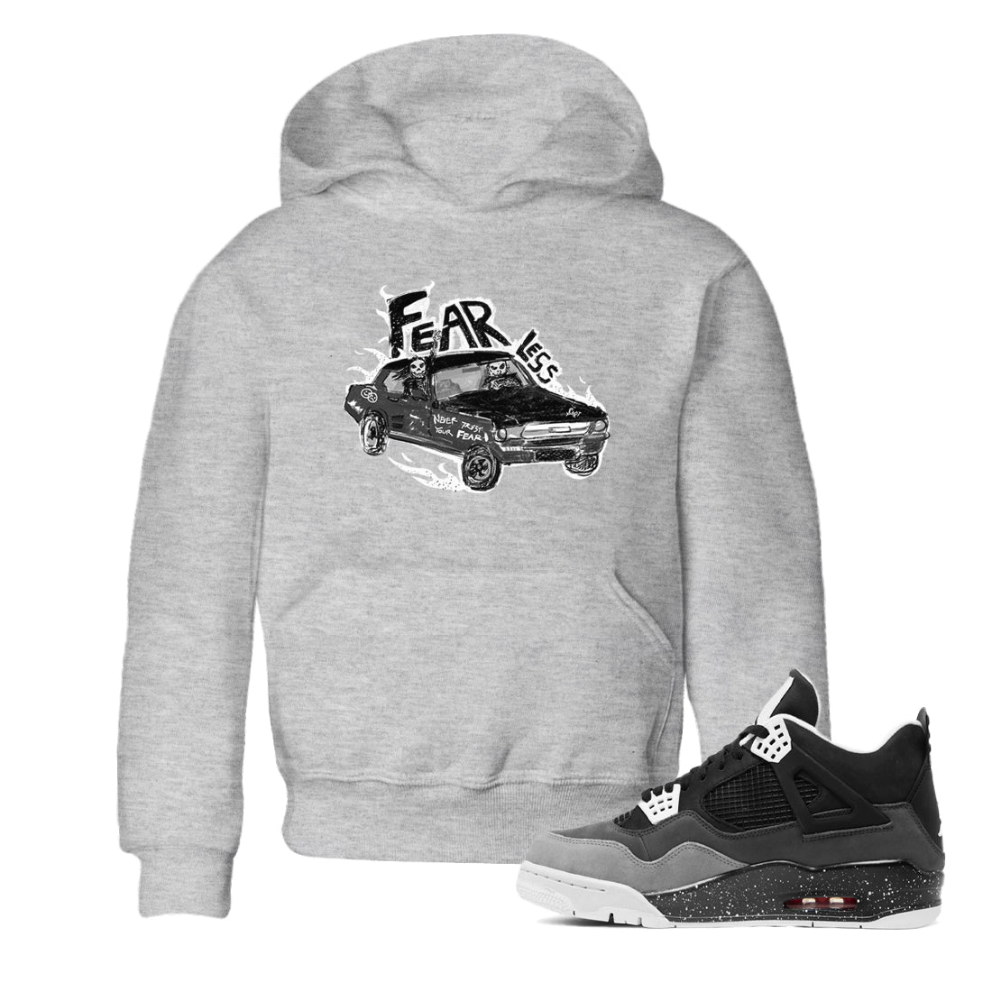 Fearless Car snkmatch Tees Kids - Air Jordan 4 Fear