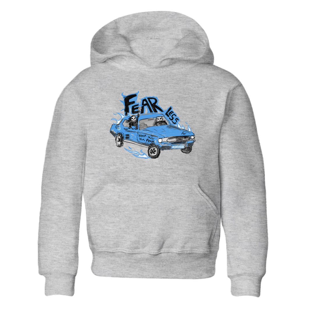 Fearless Car snkmatch Tees Kids - Air Jordan 4 Military Blue