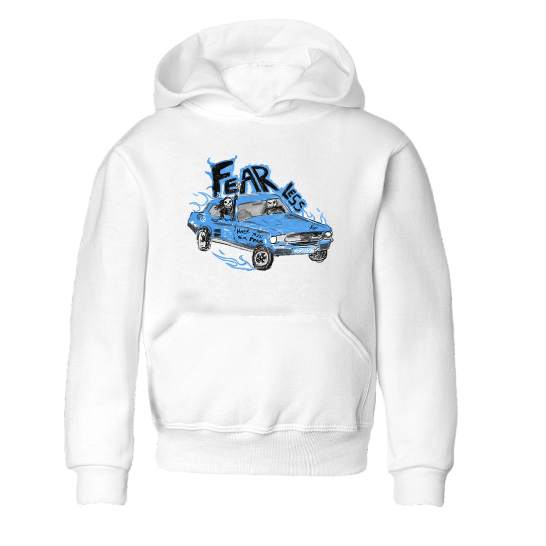 Fearless Car snkmatch Tees Kids - Air Jordan 4 Military Blue