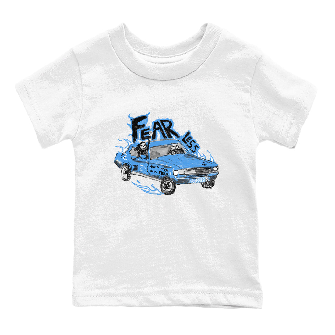 Fearless Car snkmatch Tees Kids - Air Jordan 4 Military Blue