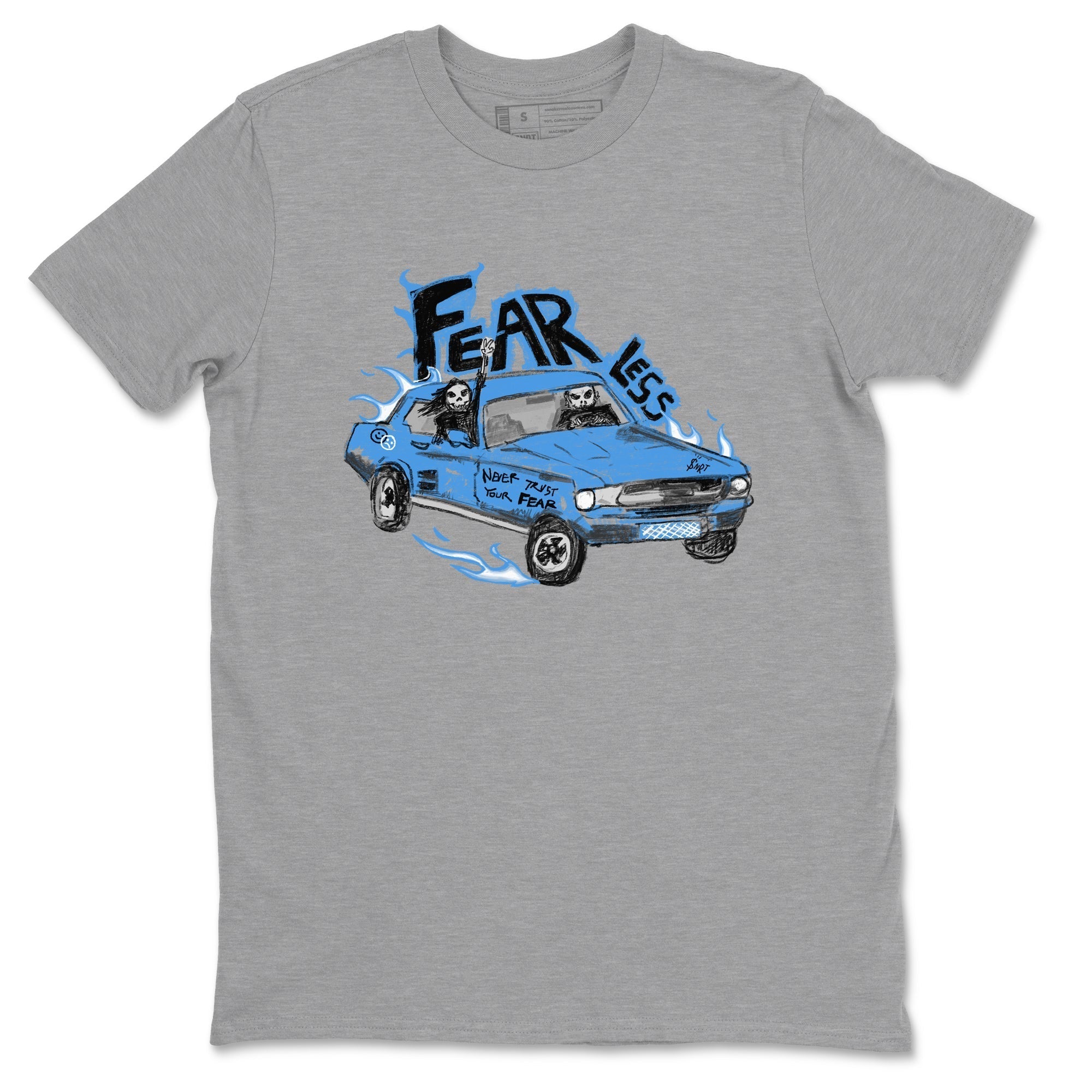 Fearless Car snkmatch Tees - Air Jordan 4 Military Blue