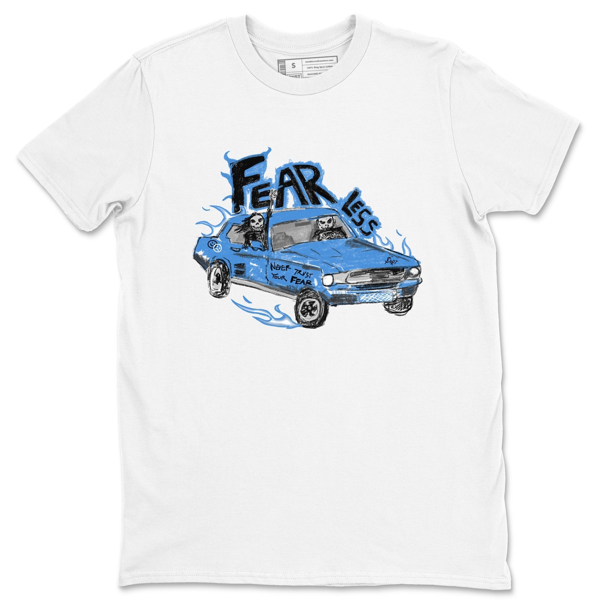 Fearless Car snkmatch Tees - Air Jordan 4 Military Blue