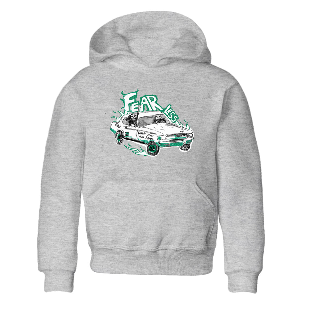 Fearless Car snkmatch Tees Kids - Air Jordan 4 Oxidized Green