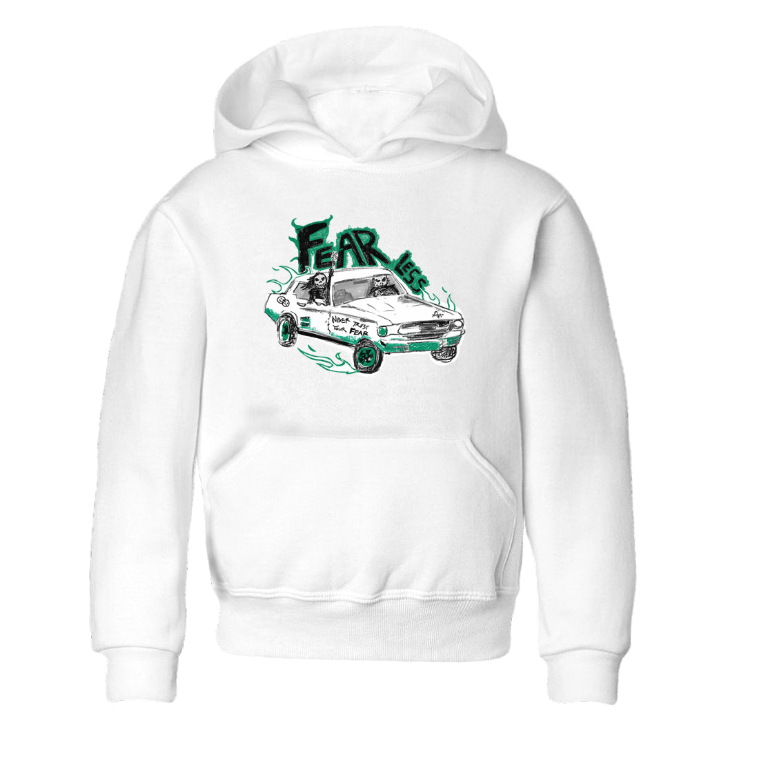 Fearless Car snkmatch Tees Kids - Air Jordan 4 Oxidized Green