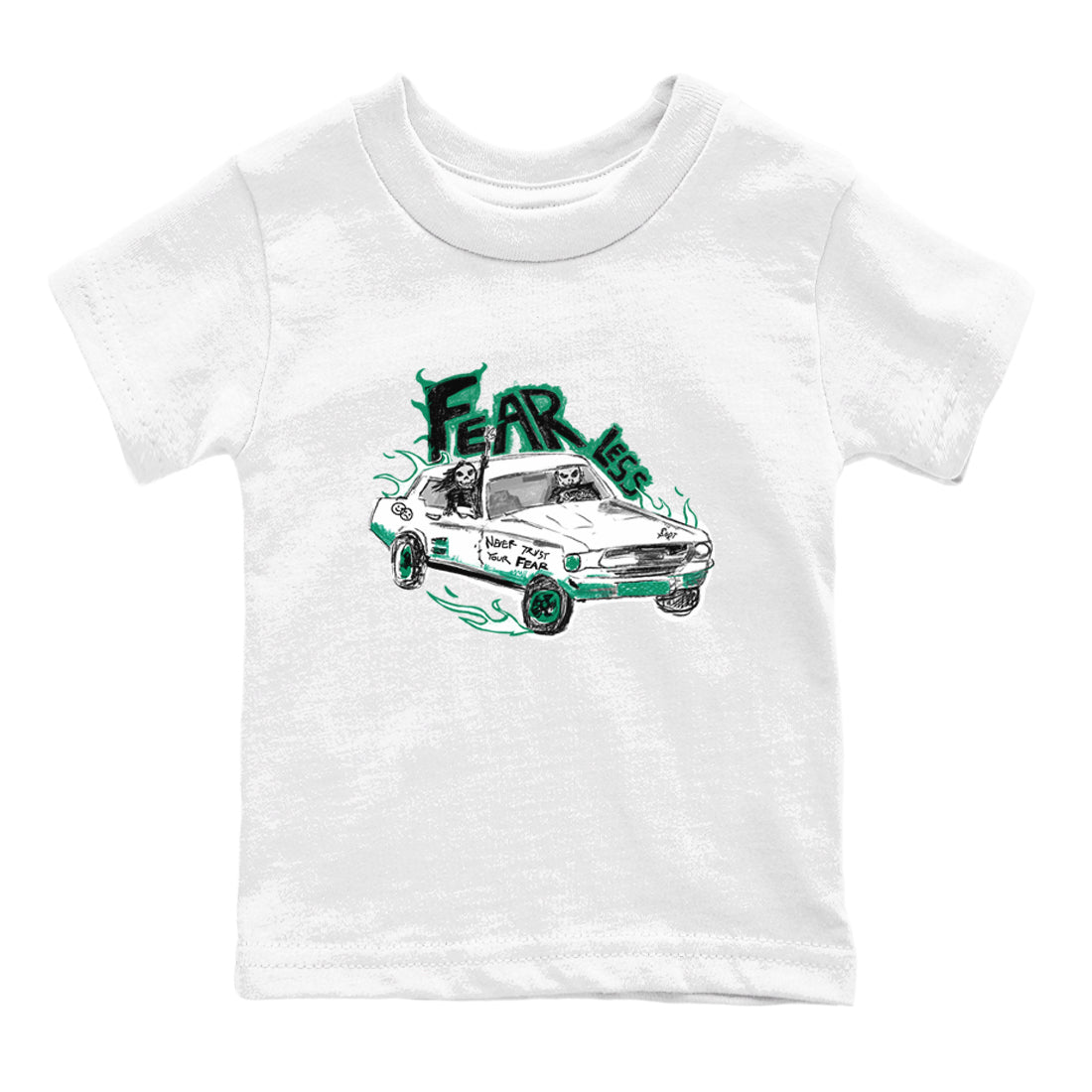 Fearless Car snkmatch Tees Kids - Air Jordan 4 Oxidized Green