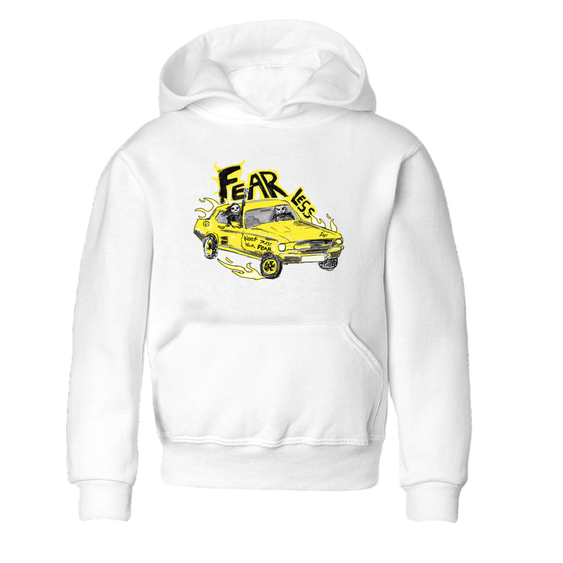 Fearless Car snkmatch Tees Kids - Air Jordan 4 Vivid Sulfur