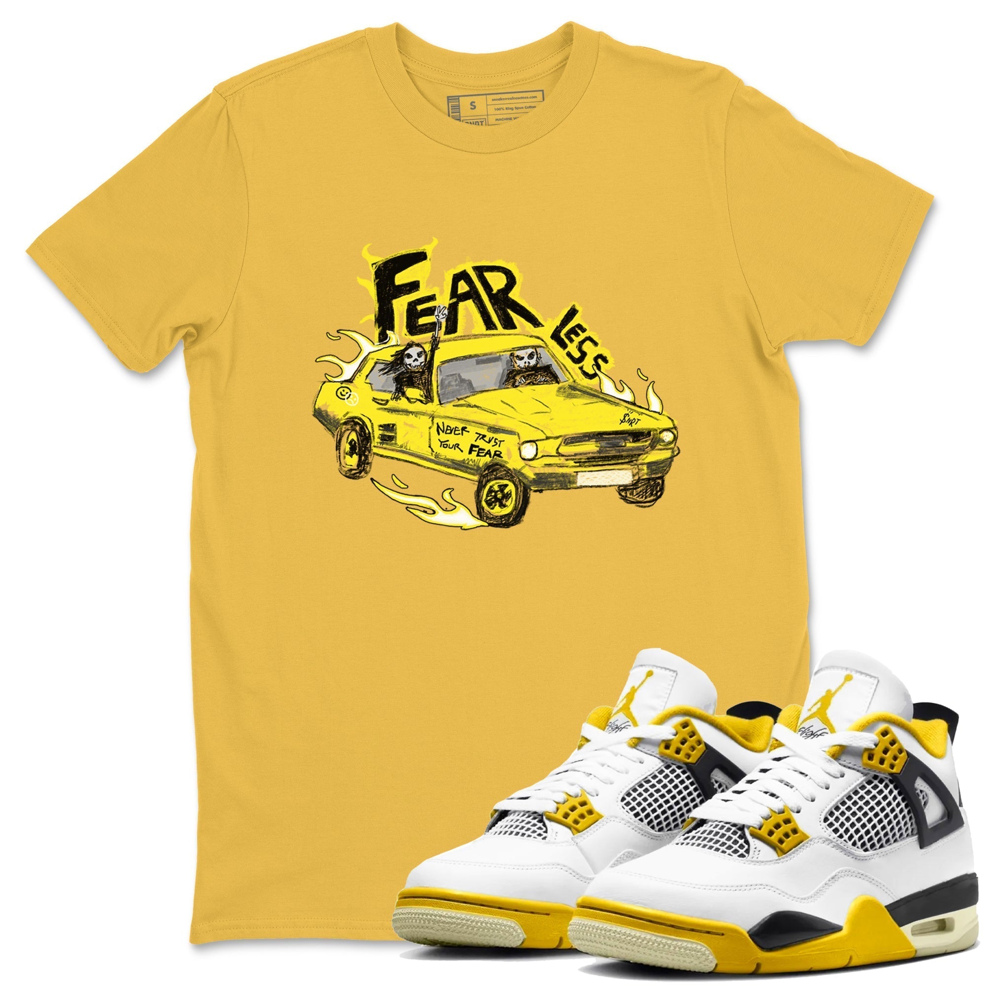 Fearless Car snkmatch Tees - Air Jordan 4 Vivid Sulfur