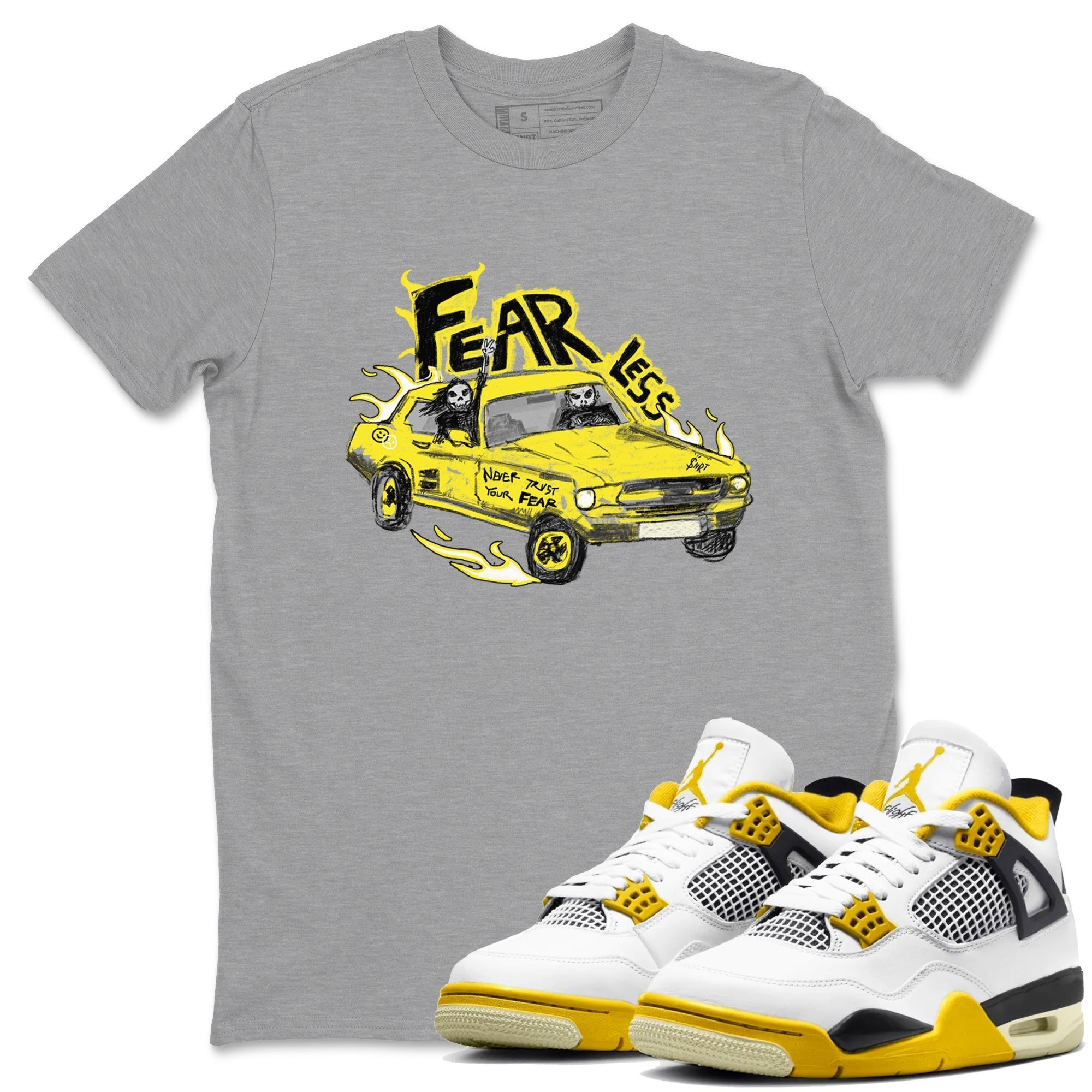 Fearless Car snkmatch Tees - Air Jordan 4 Vivid Sulfur